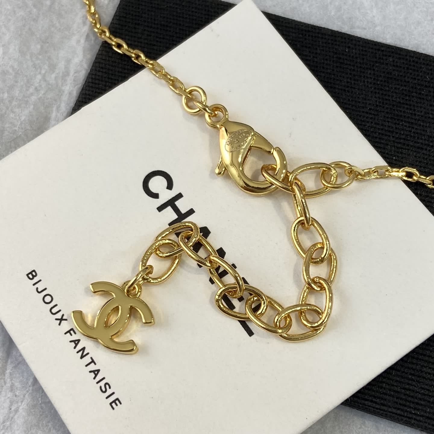 Chanel CC Logo Gold Necklace