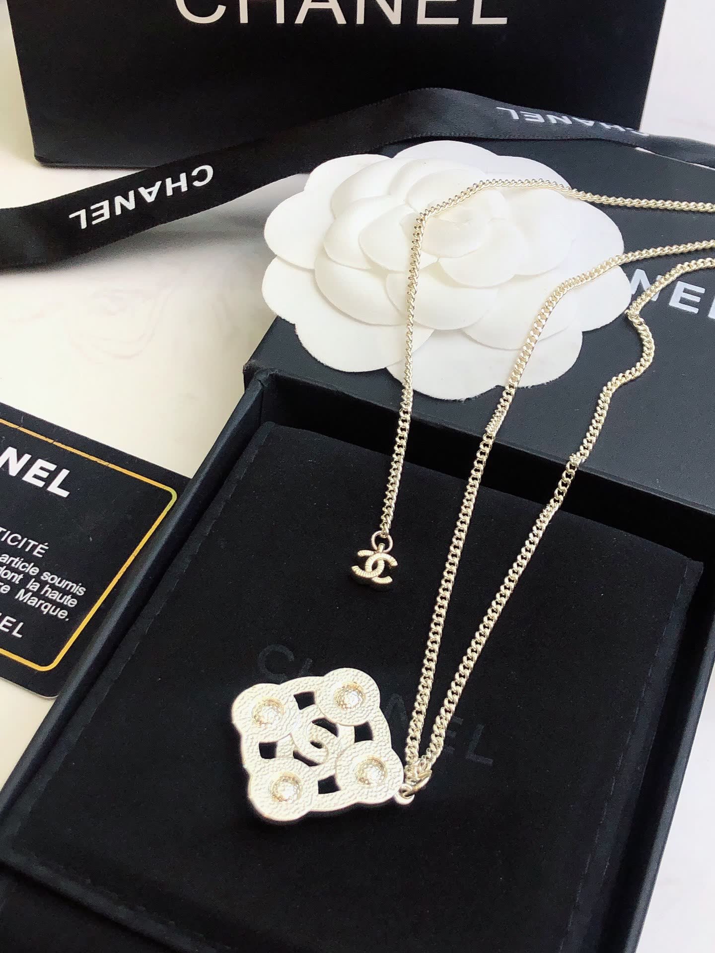 Chanel Pearl and Crystal Necklace
