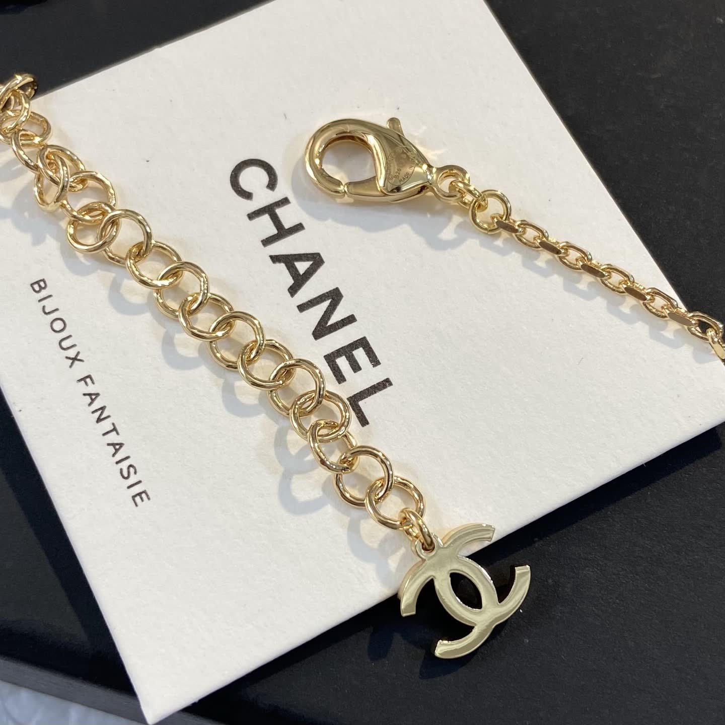 Chanel Gold-Plated Enamel Flower Necklace