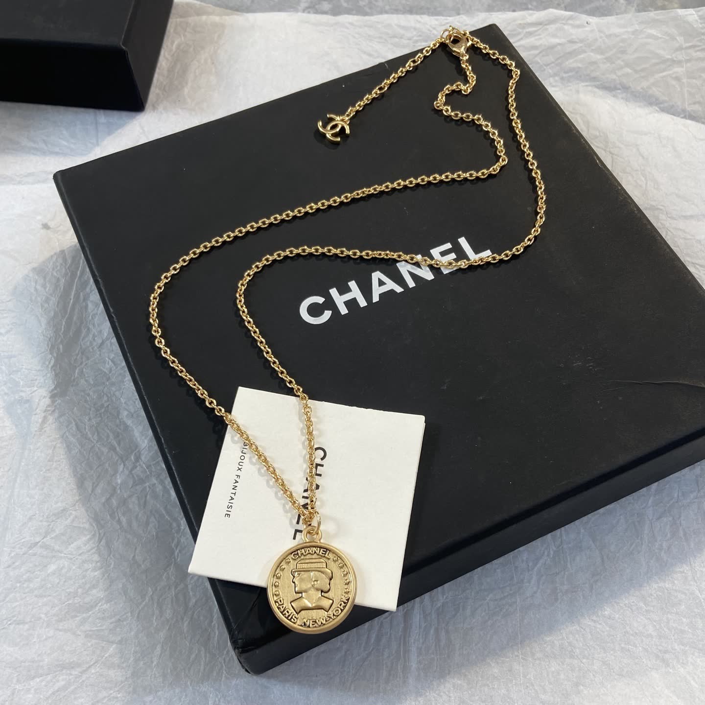 Chanel Coin Pendant Necklace