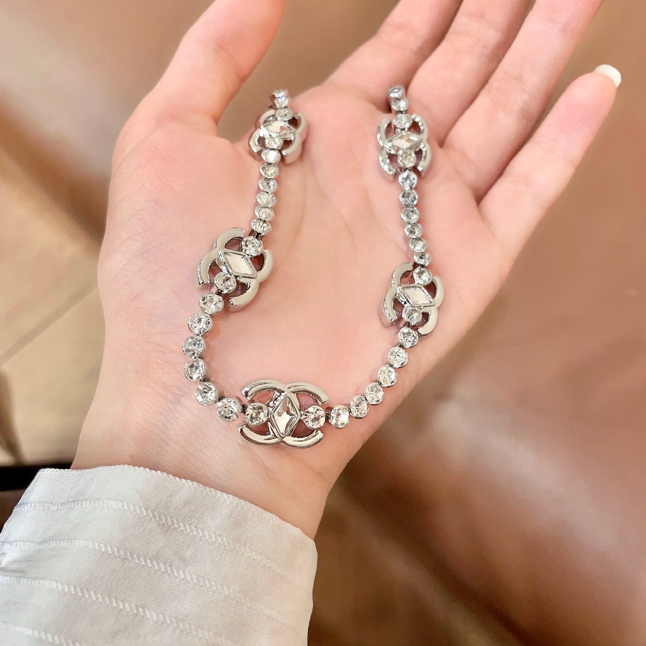 Chanel CC Logo Diamond Necklace