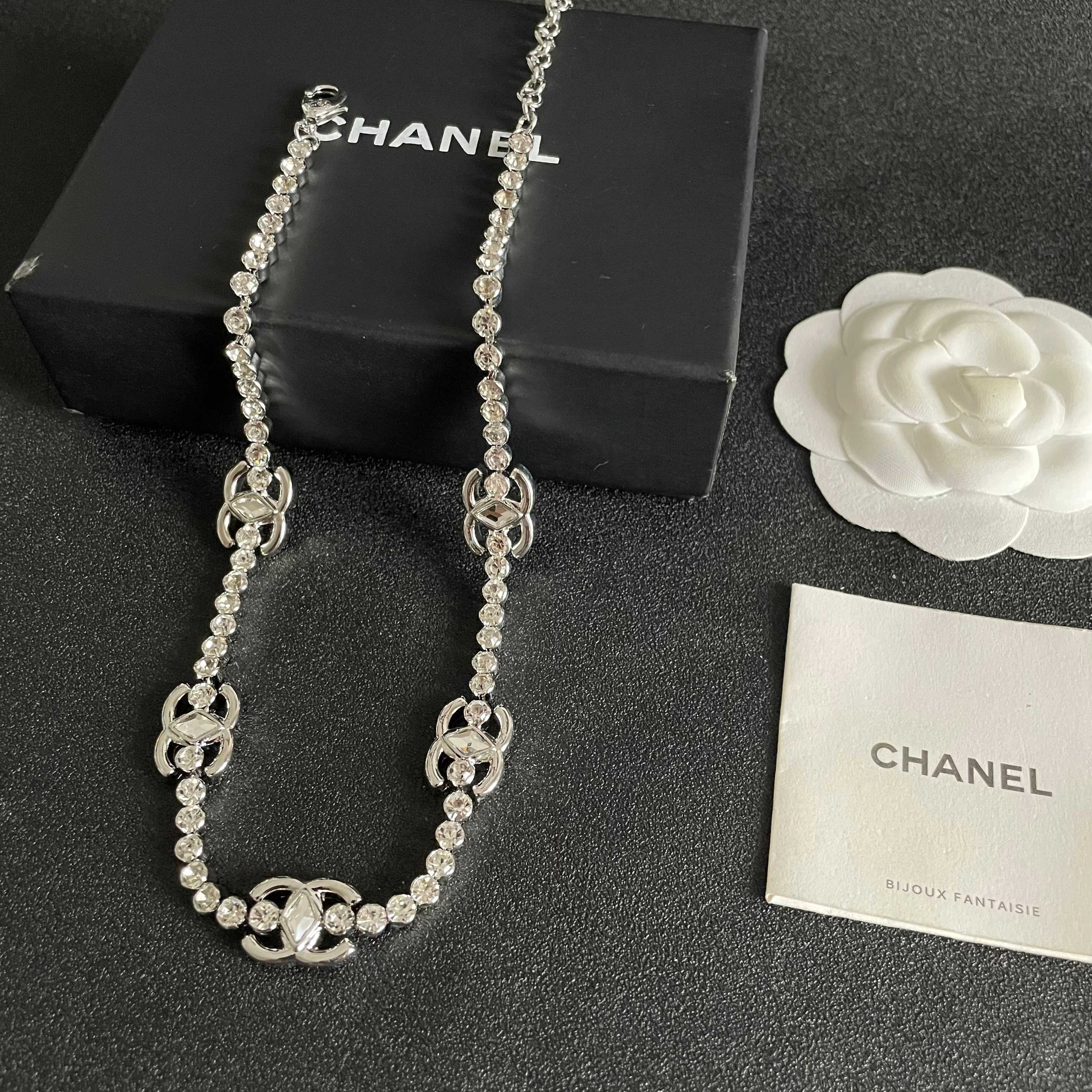 Chanel CC Logo Diamond Necklace