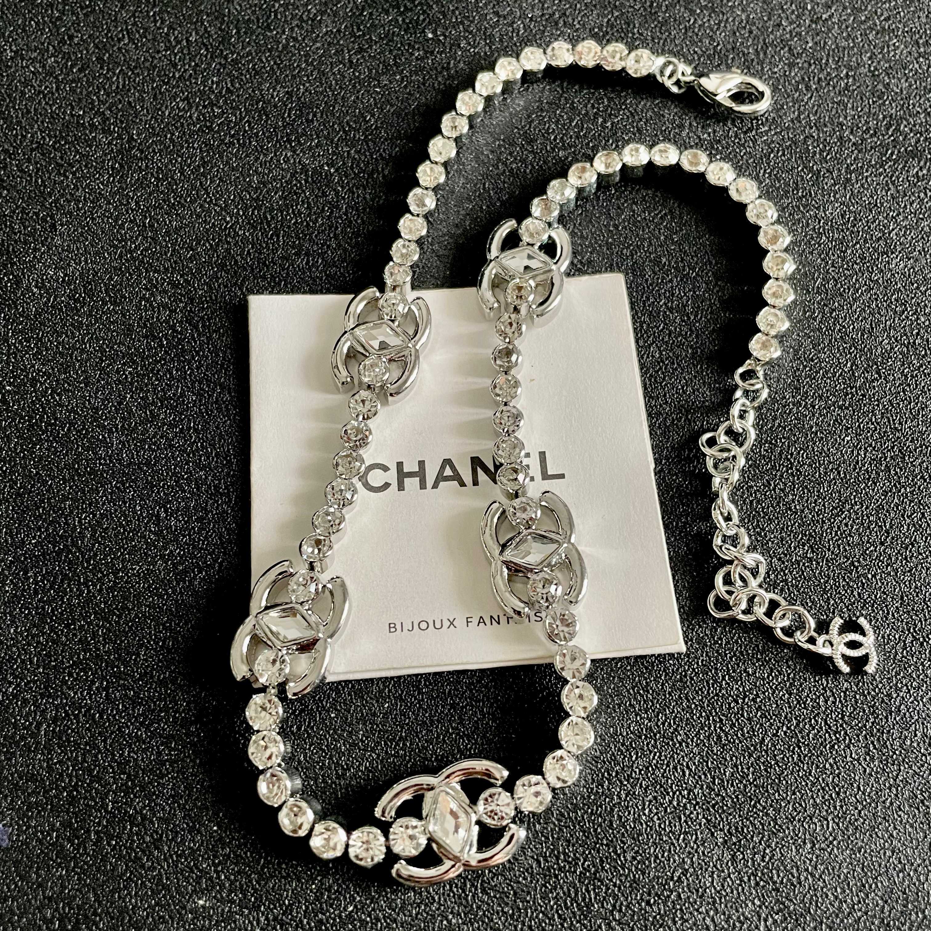 Chanel CC Logo Diamond Necklace
