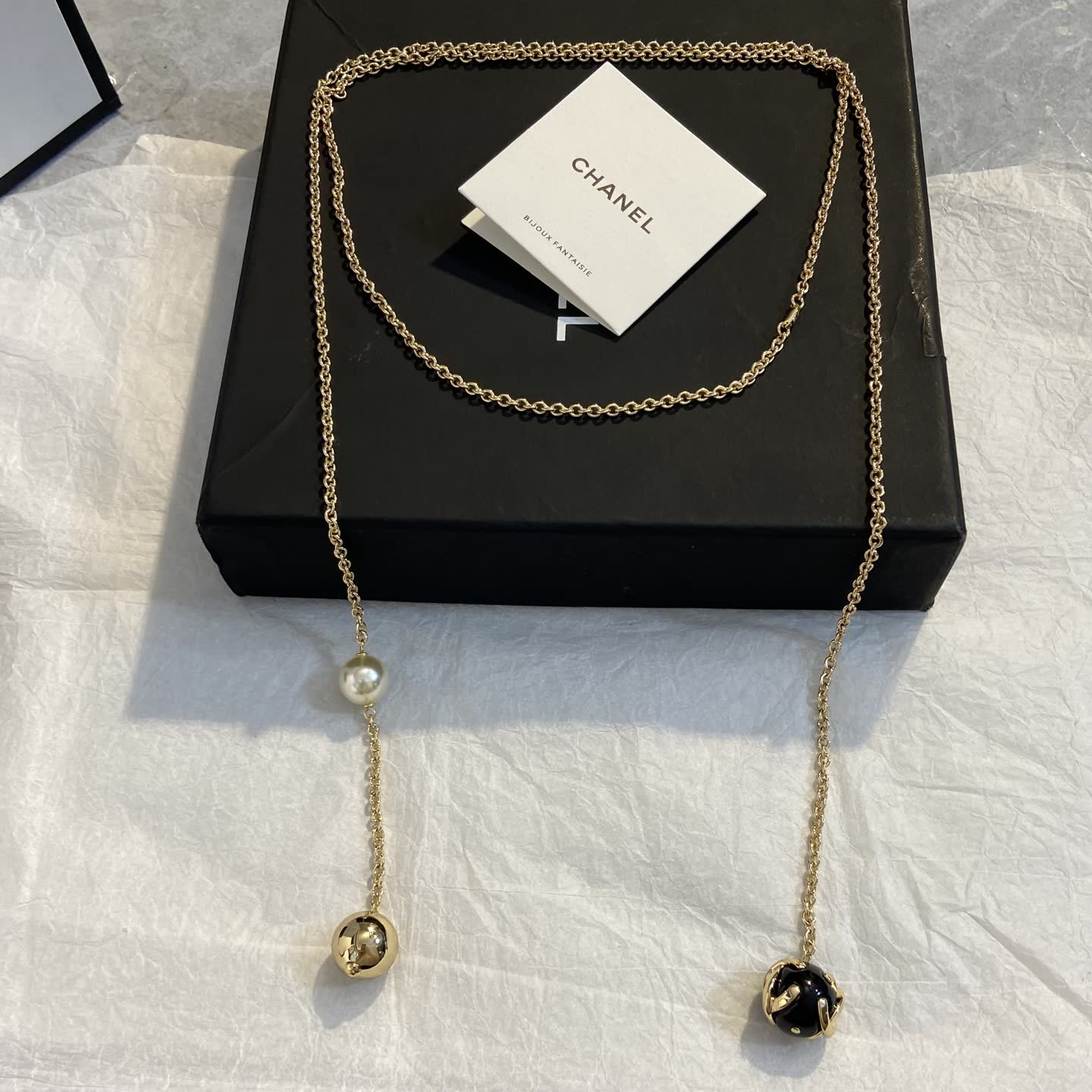 Chanel Pearl and Bead Chain Necklace