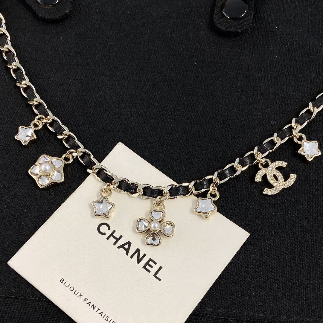 Chanel CC Logo Charm Necklace