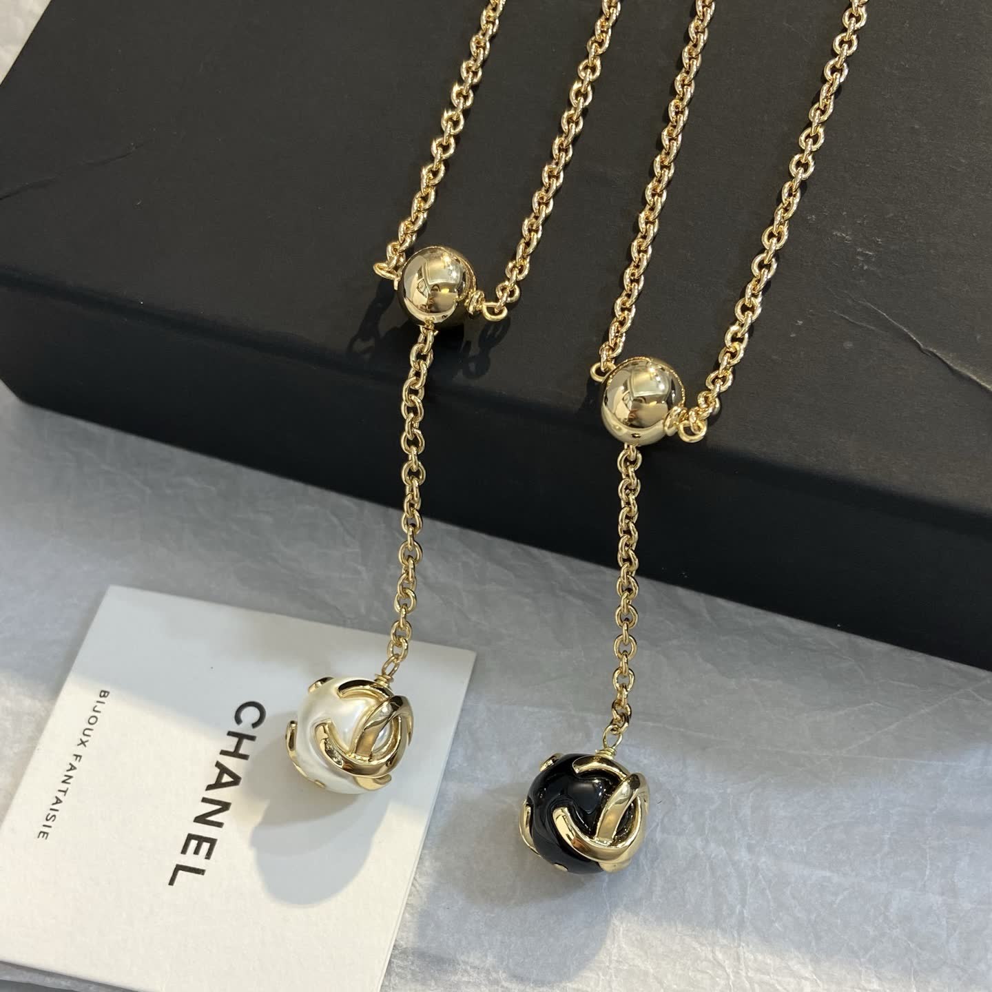 Chanel Gold Tone Pearl and Bead Necklace