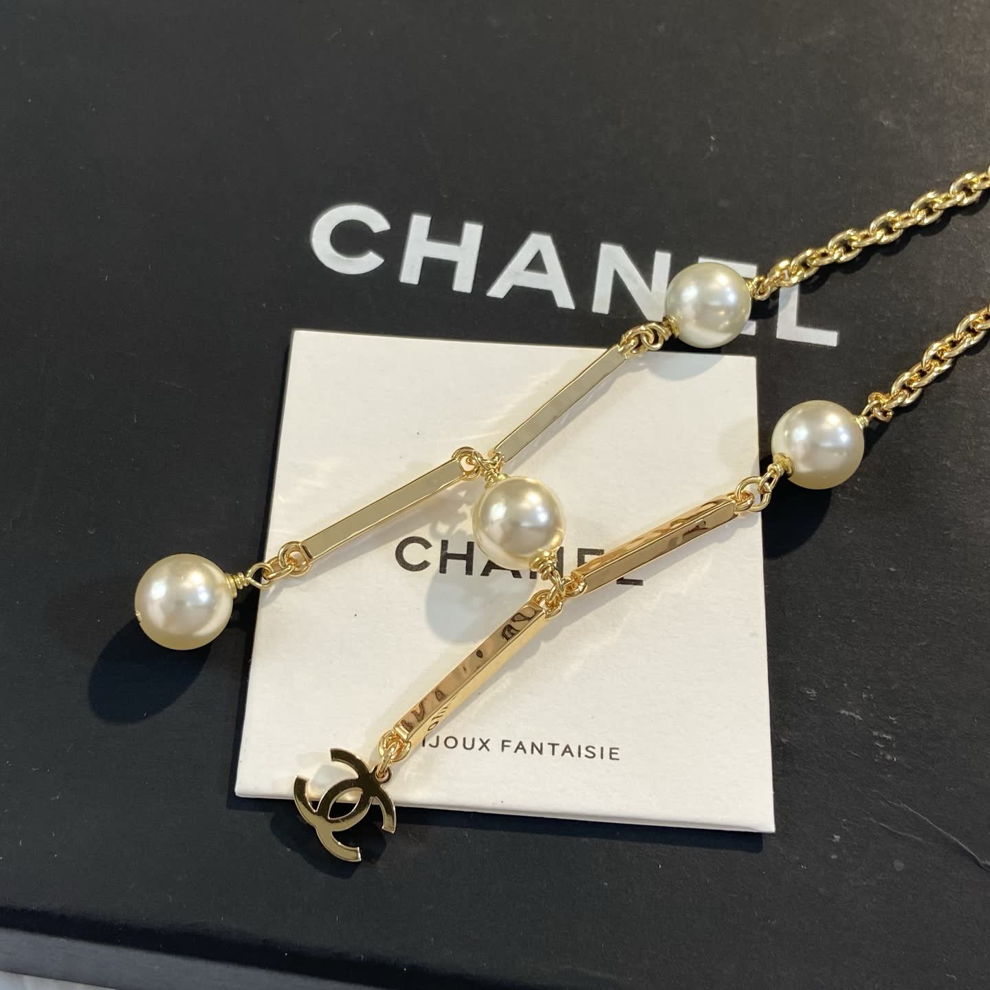 Chanel Pearl and Gold Necklace