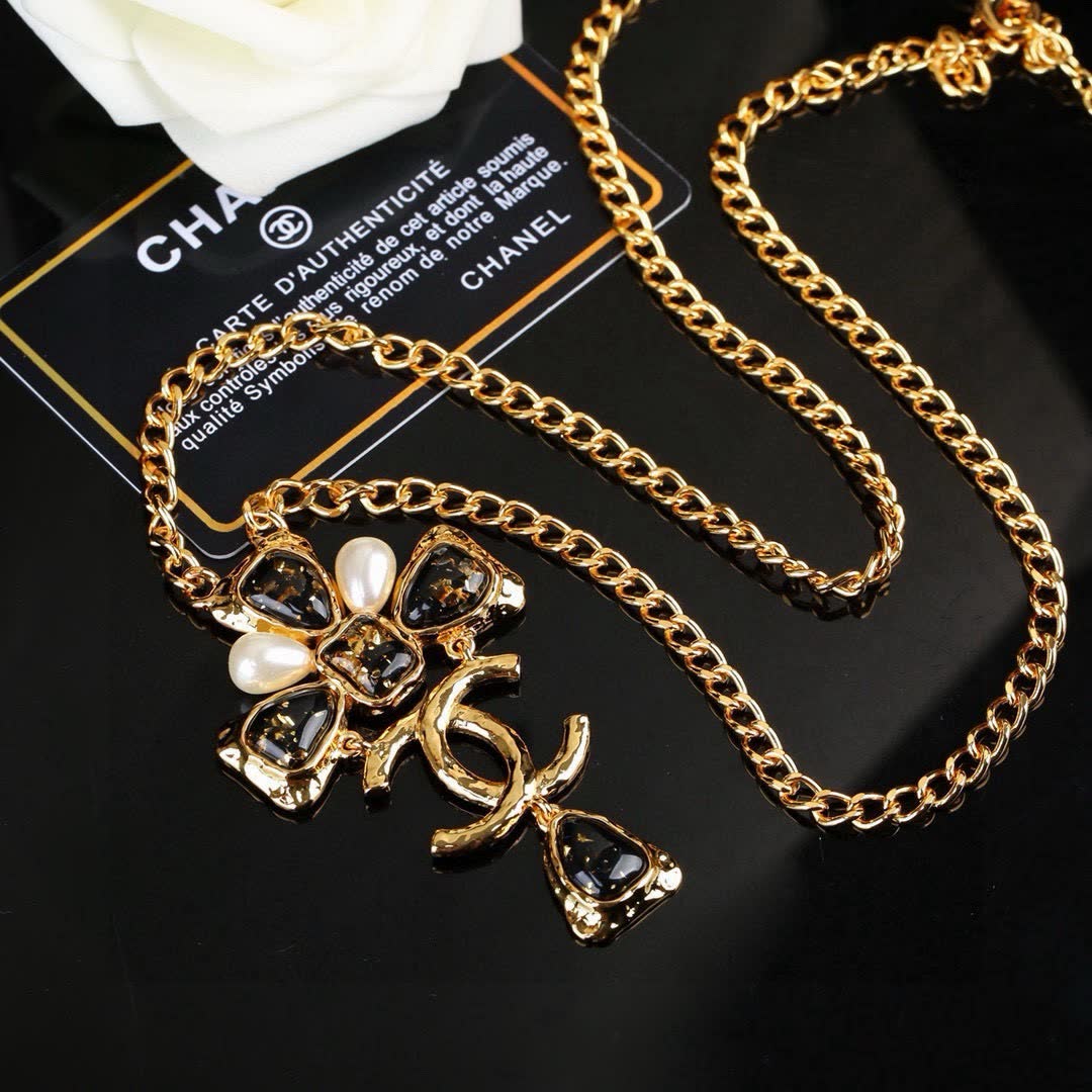 Chanel CC Cross Pendant Necklace