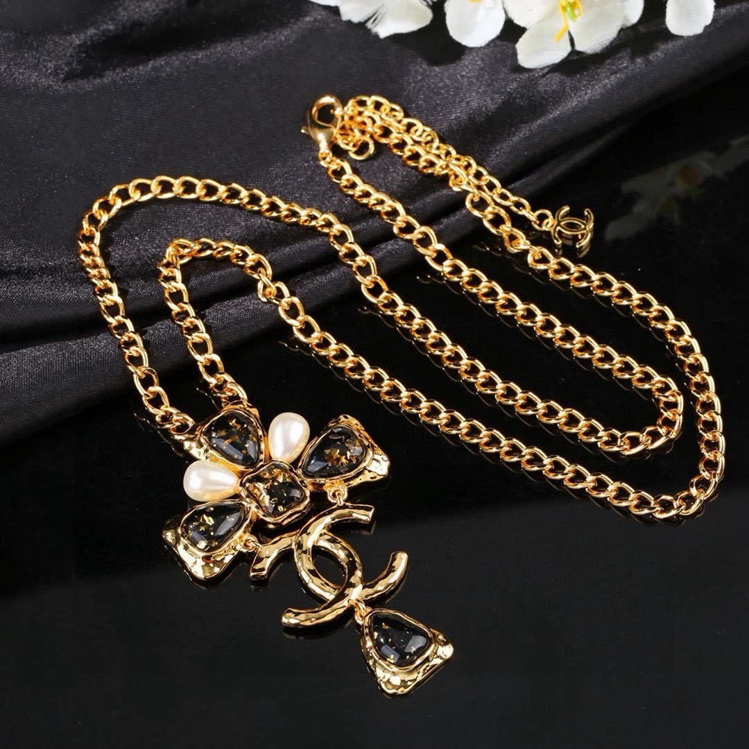 Chanel CC Cross Pendant Necklace