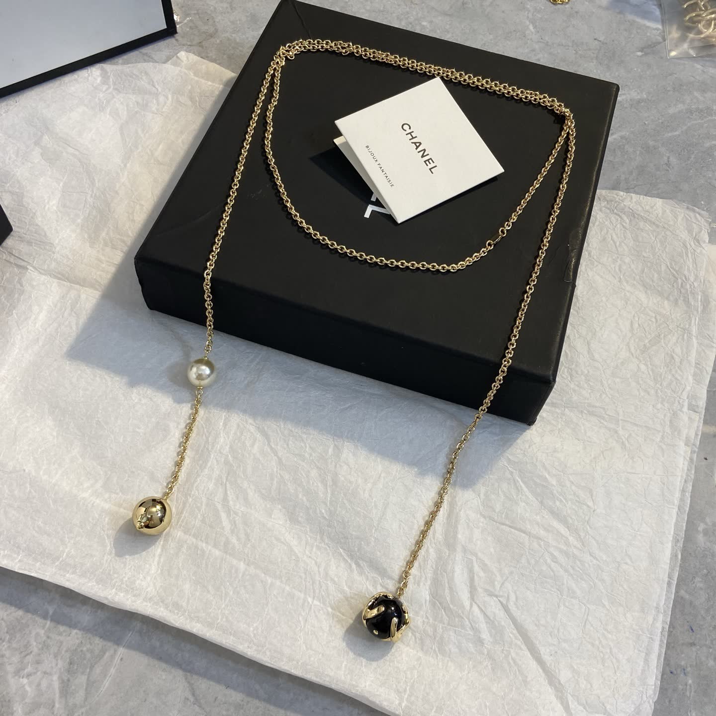 Chanel Pearl and Bead Chain Necklace