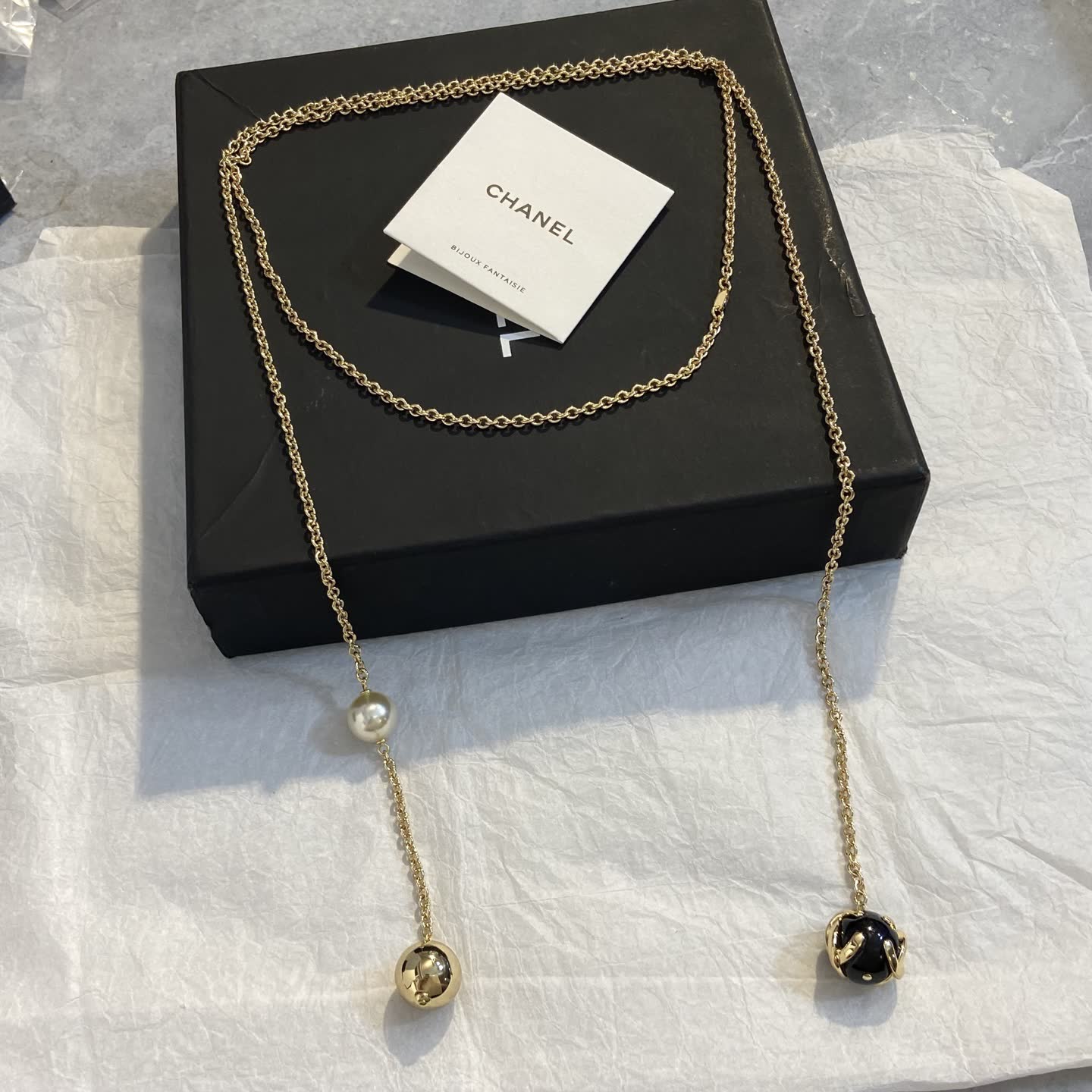 Chanel Pearl and Bead Chain Necklace