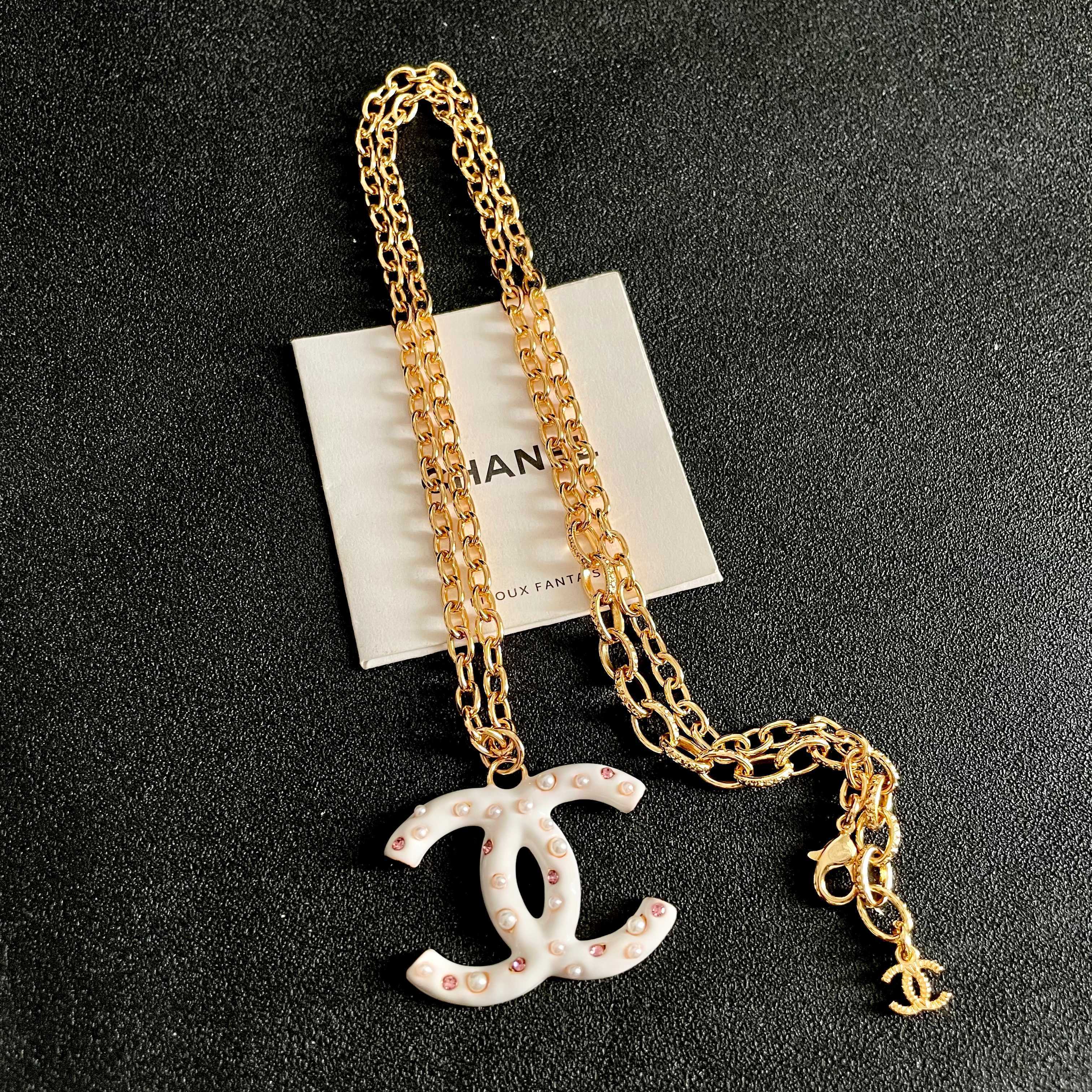 Chanel CC Logo Pendant Necklace