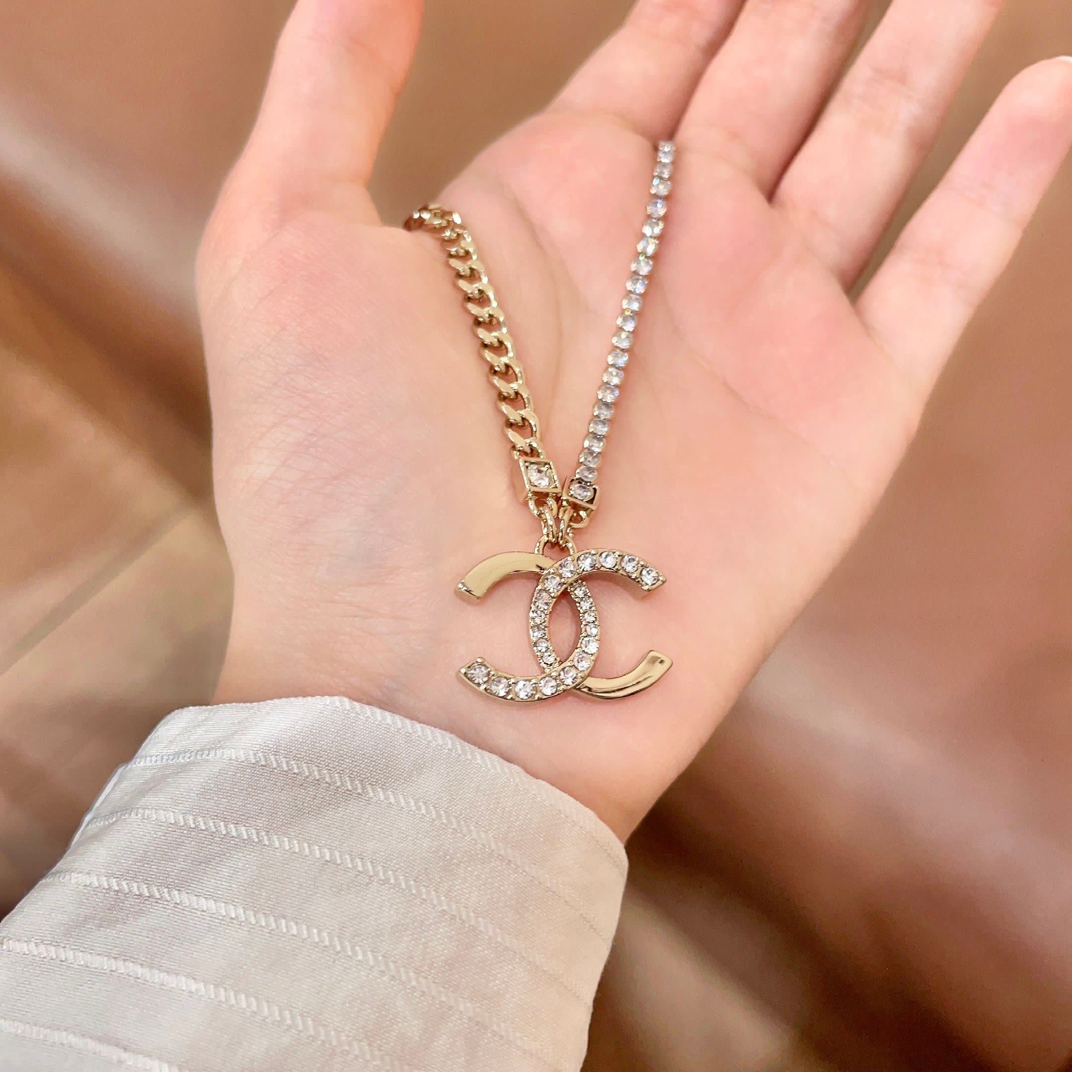 Chanel CC Logo Pendant Necklace