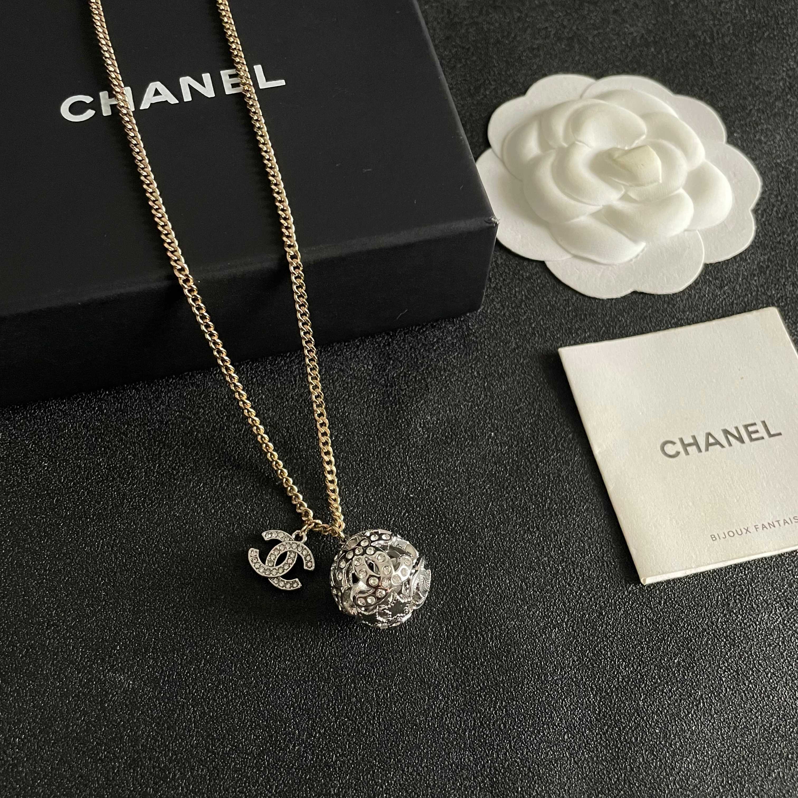 Chanel Gold Chain with Diamond Dragon Pendant