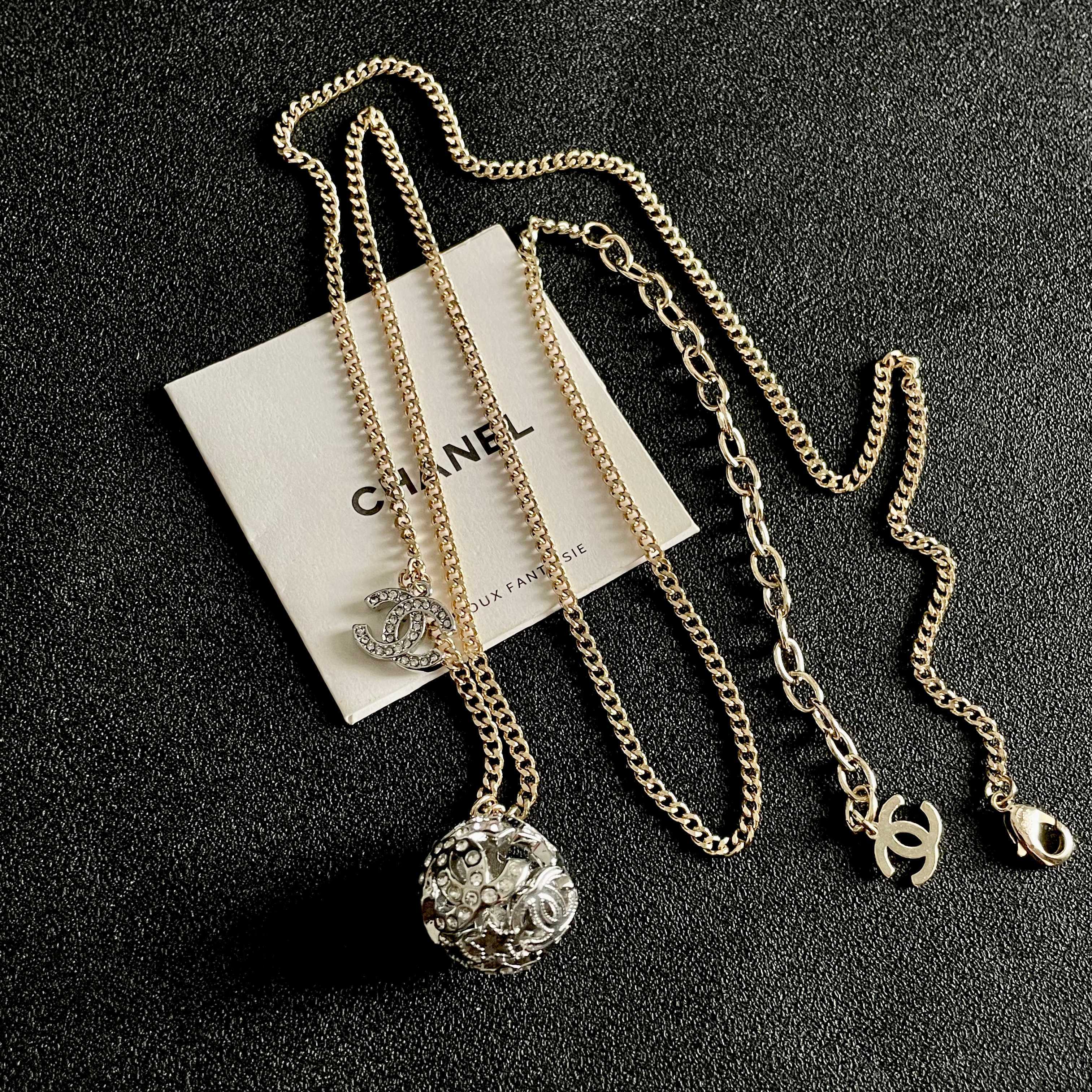 Chanel Gold Chain with Diamond Dragon Pendant