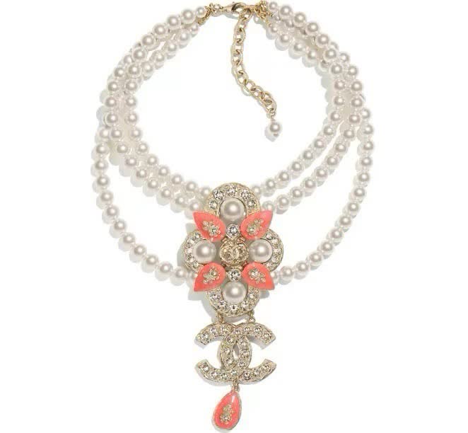 Chanel Pearl and Crystal Necklace