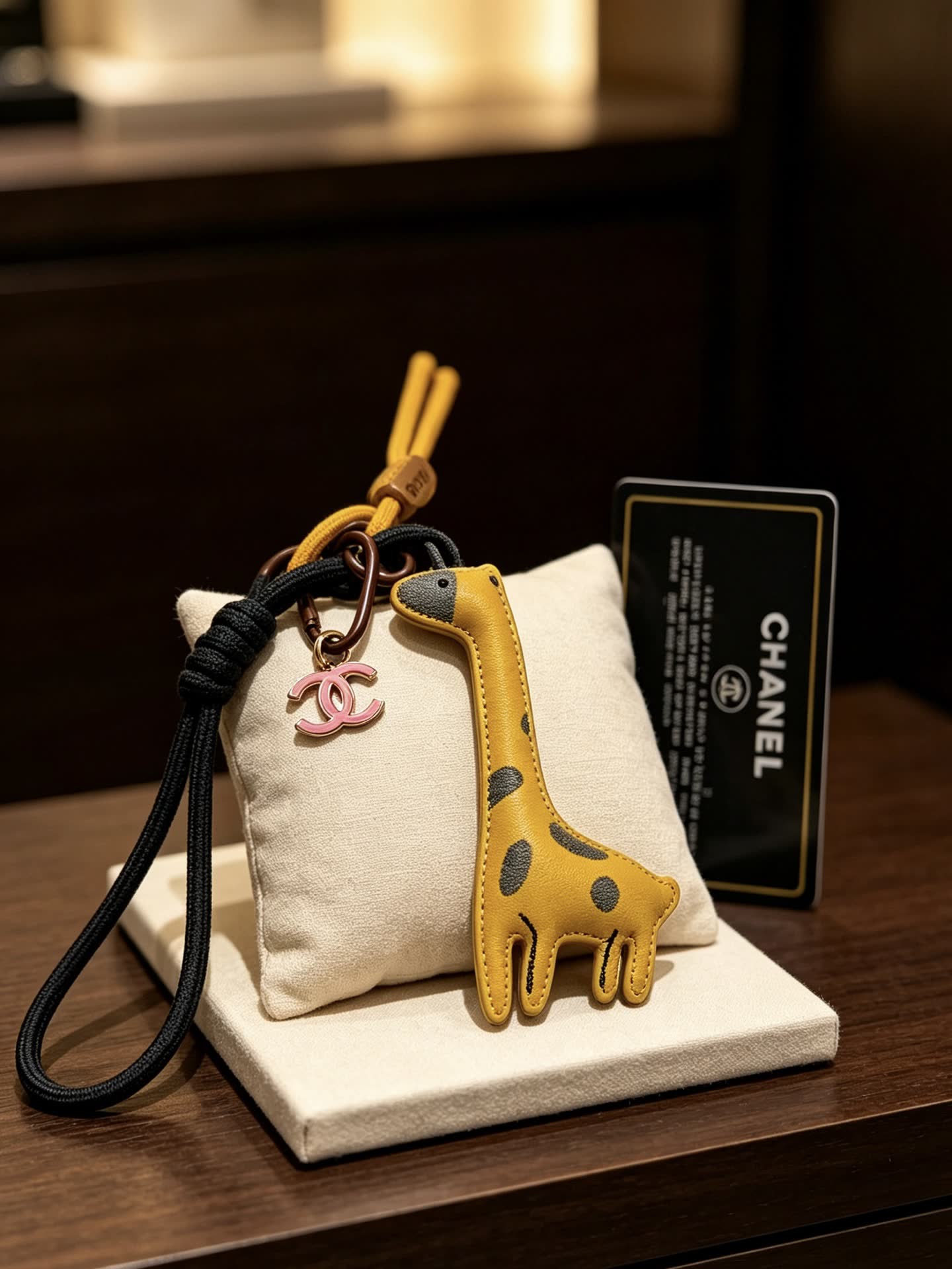Chanel Giraffe Charm Rope Necklace