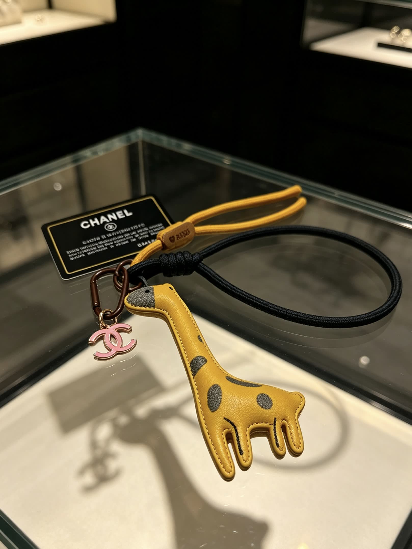 Chanel Giraffe Charm Rope Necklace