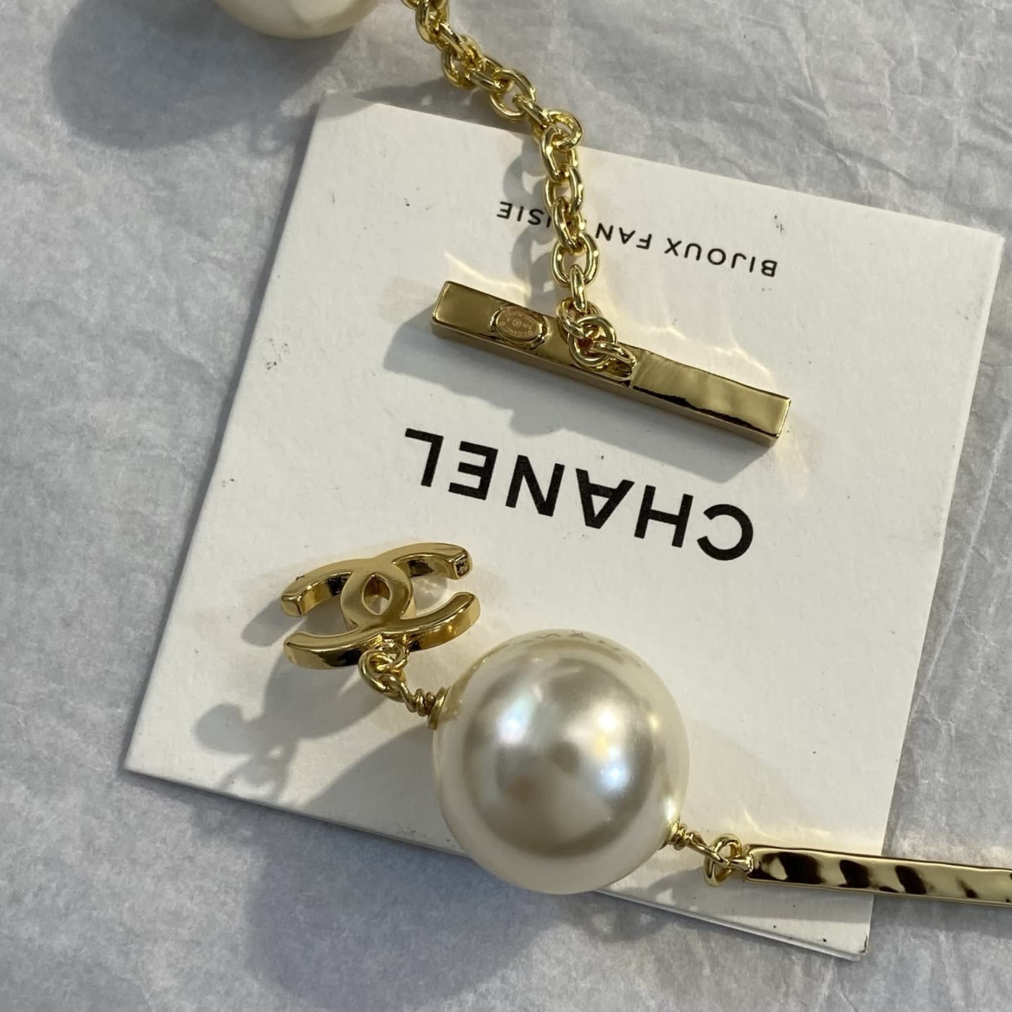Chanel Gold-tone Pearl Necklace