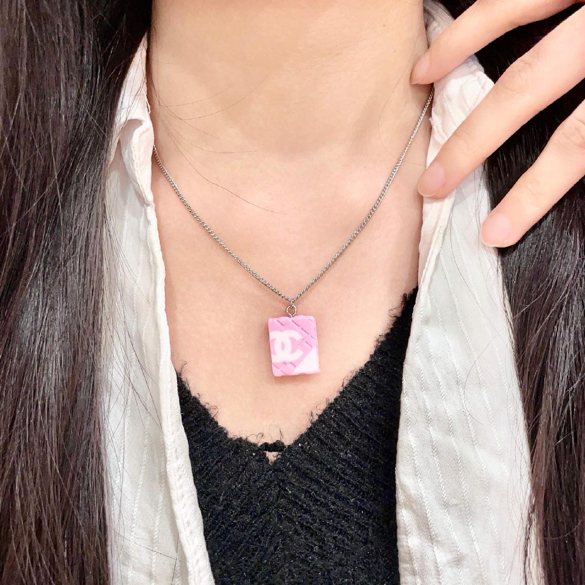 Chanel Pink Camellia Necklace