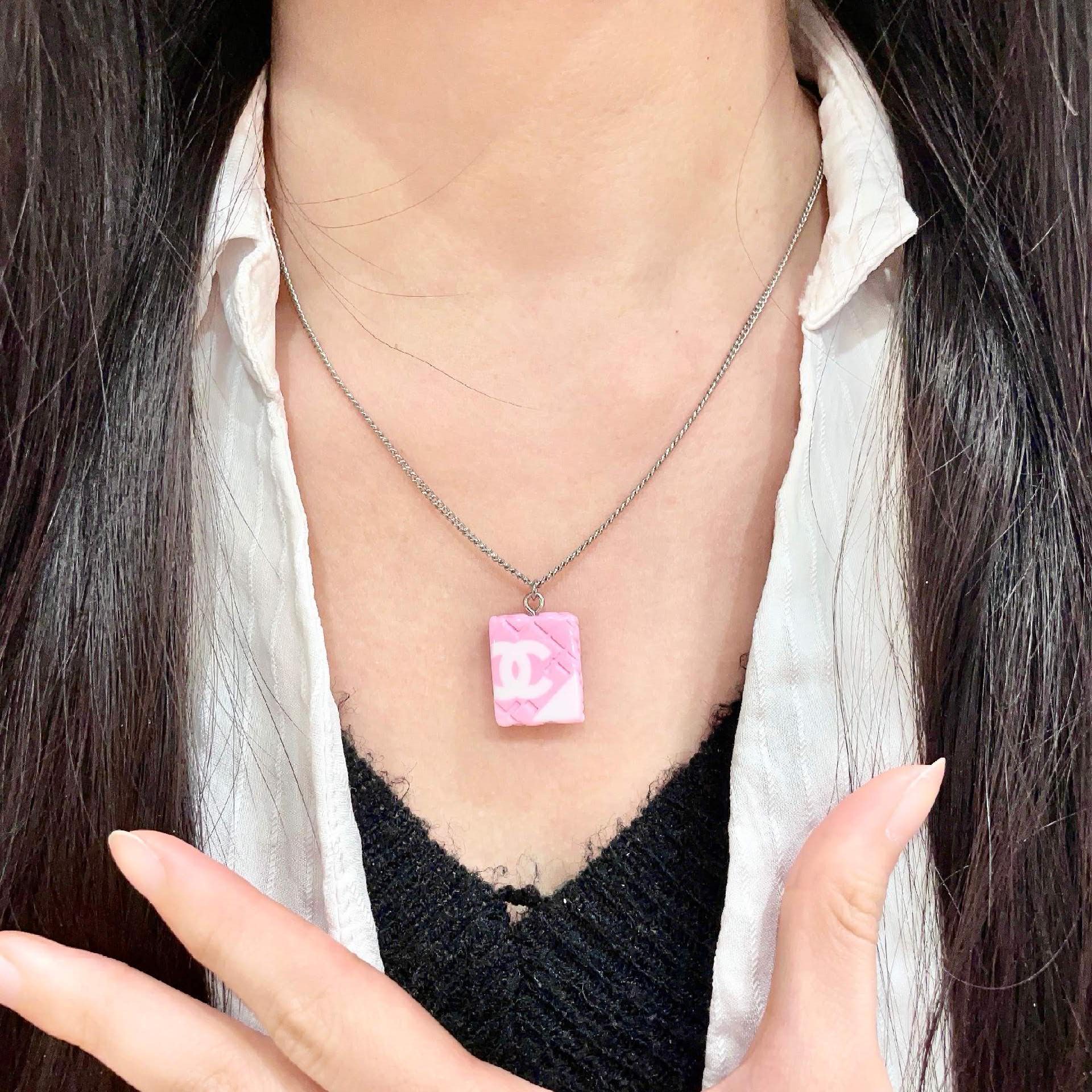 Chanel Pink Camellia Necklace