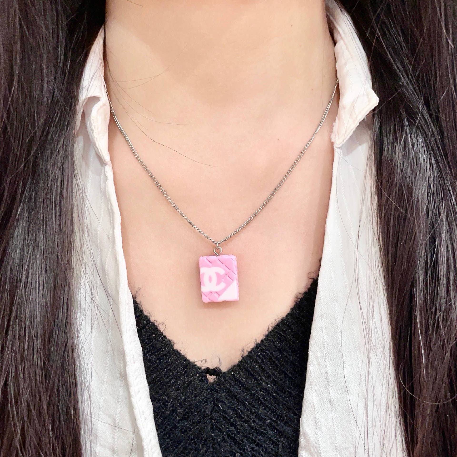 Chanel Pink Camellia Necklace