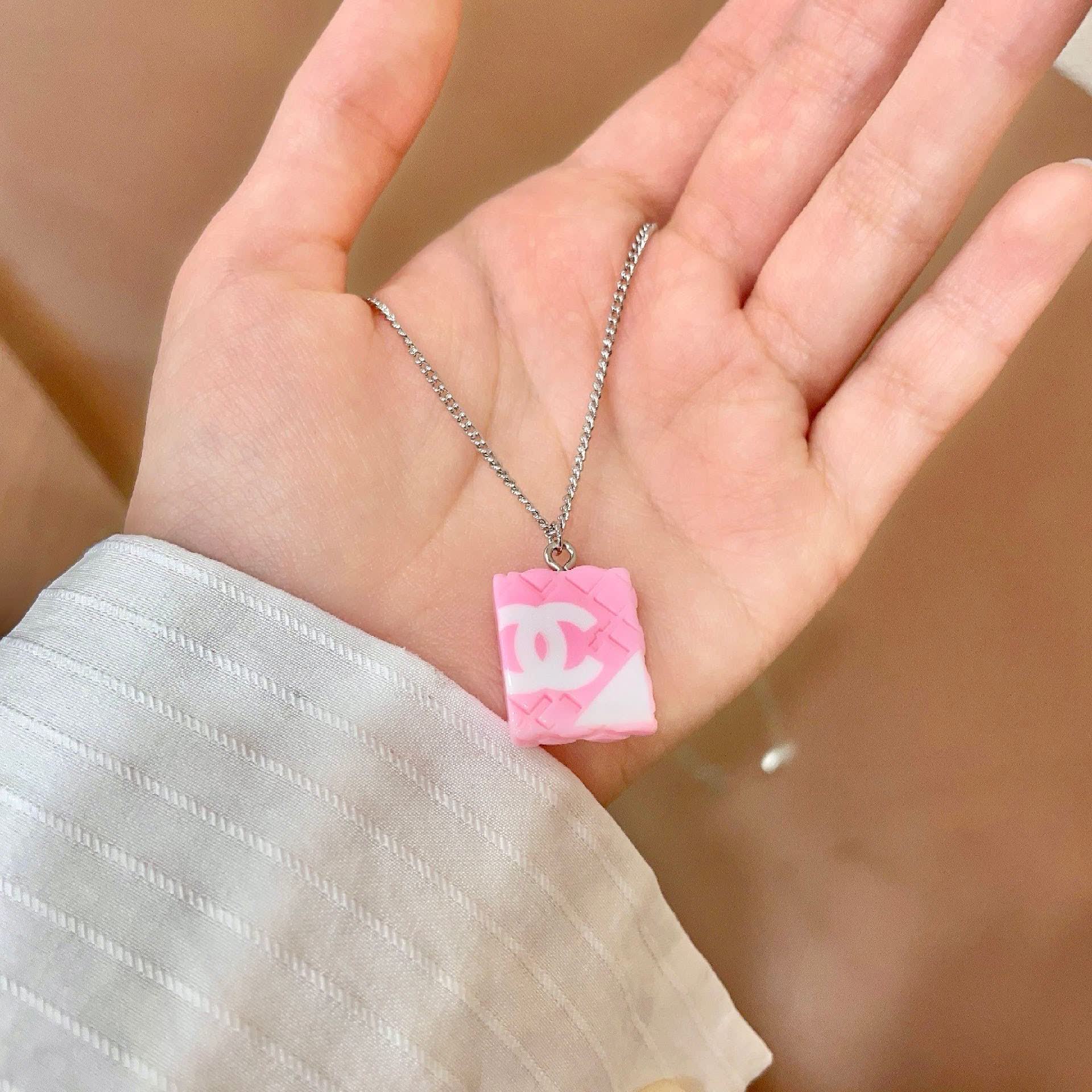 Chanel Pink Camellia Necklace