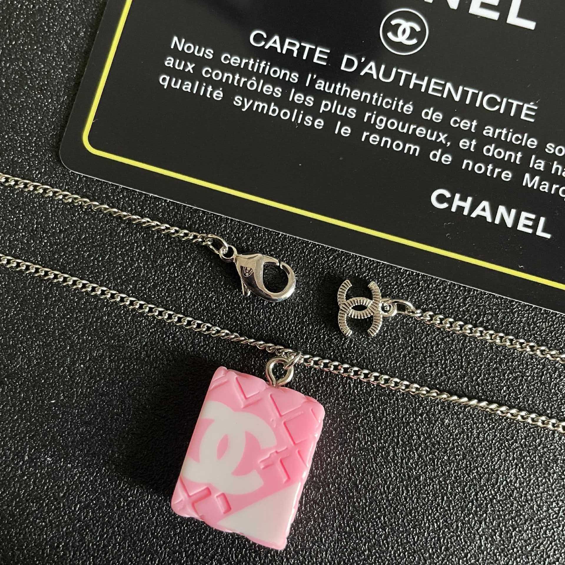Chanel Pink Camellia Necklace
