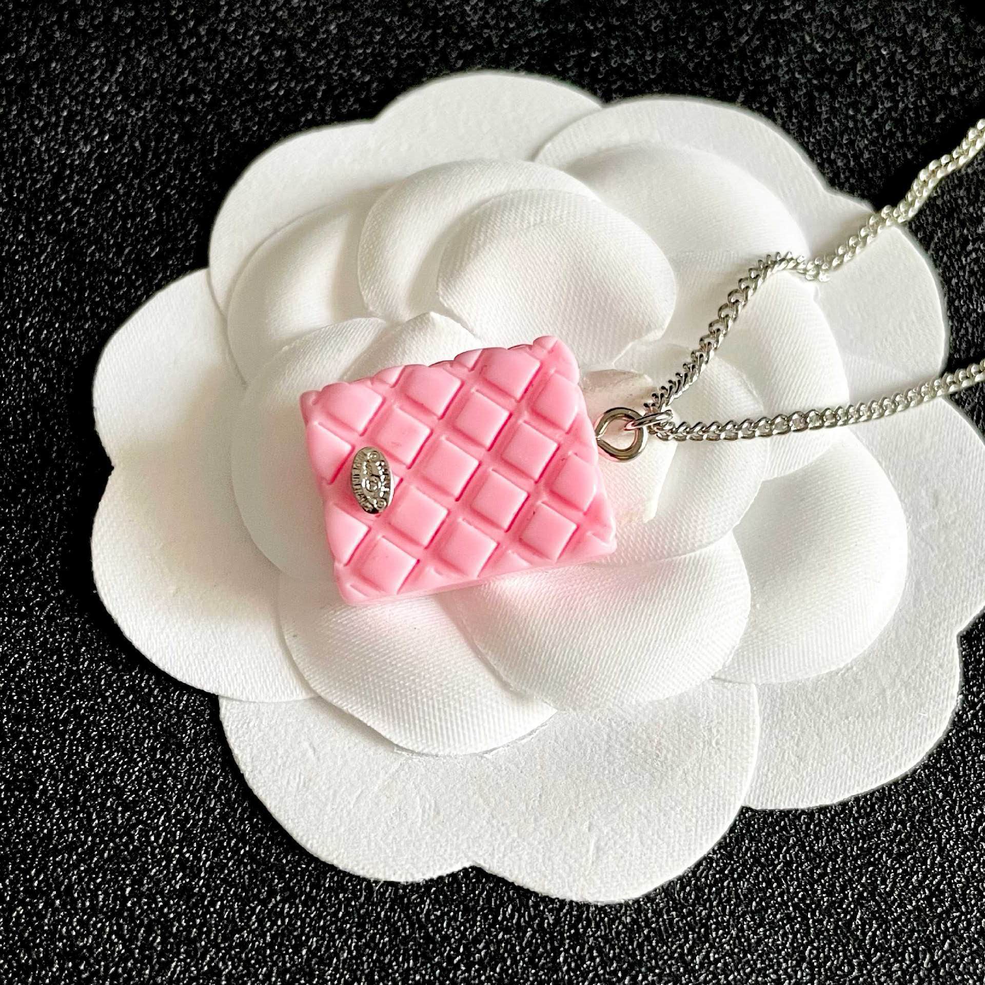 Chanel Pink Camellia Necklace