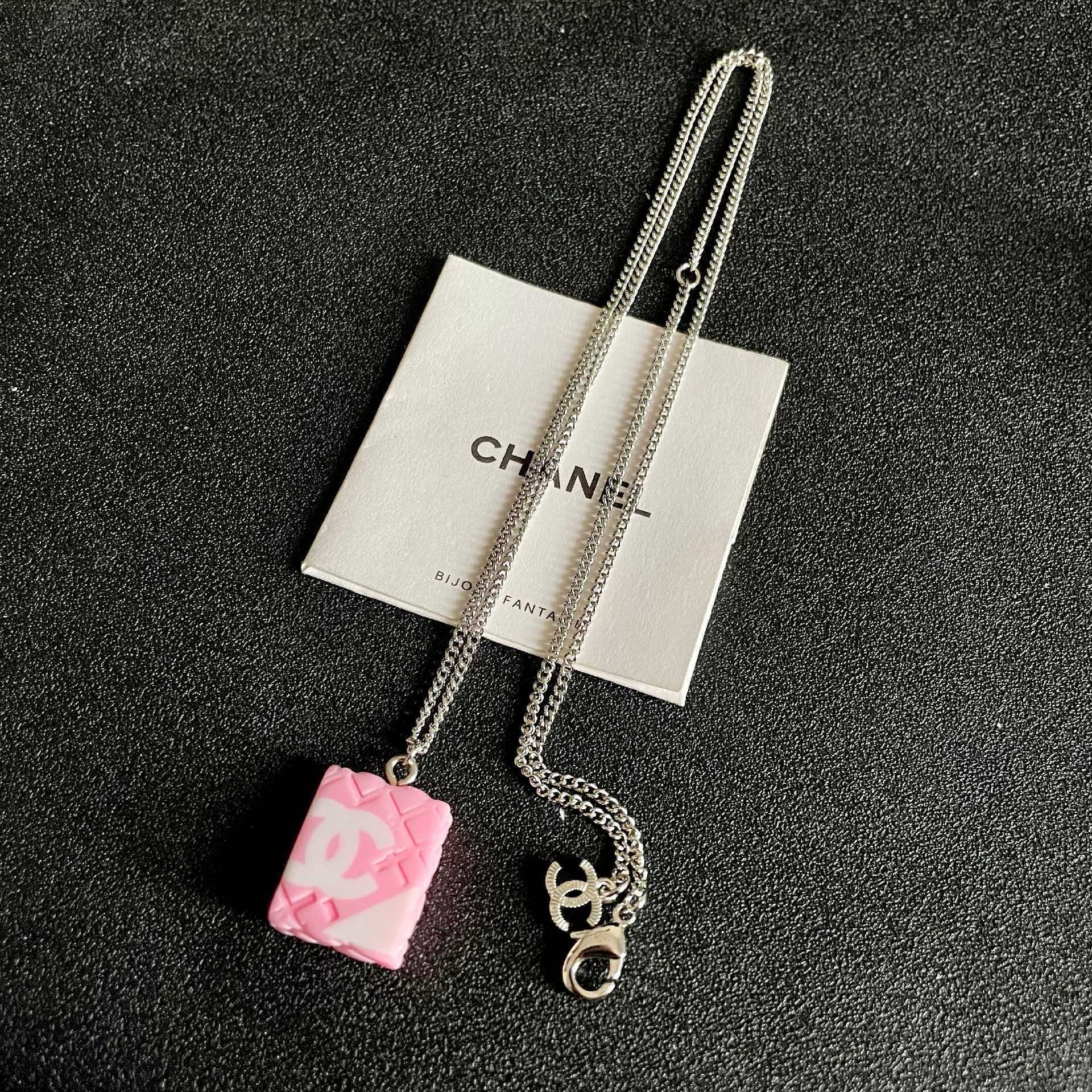 Chanel Pink Camellia Necklace