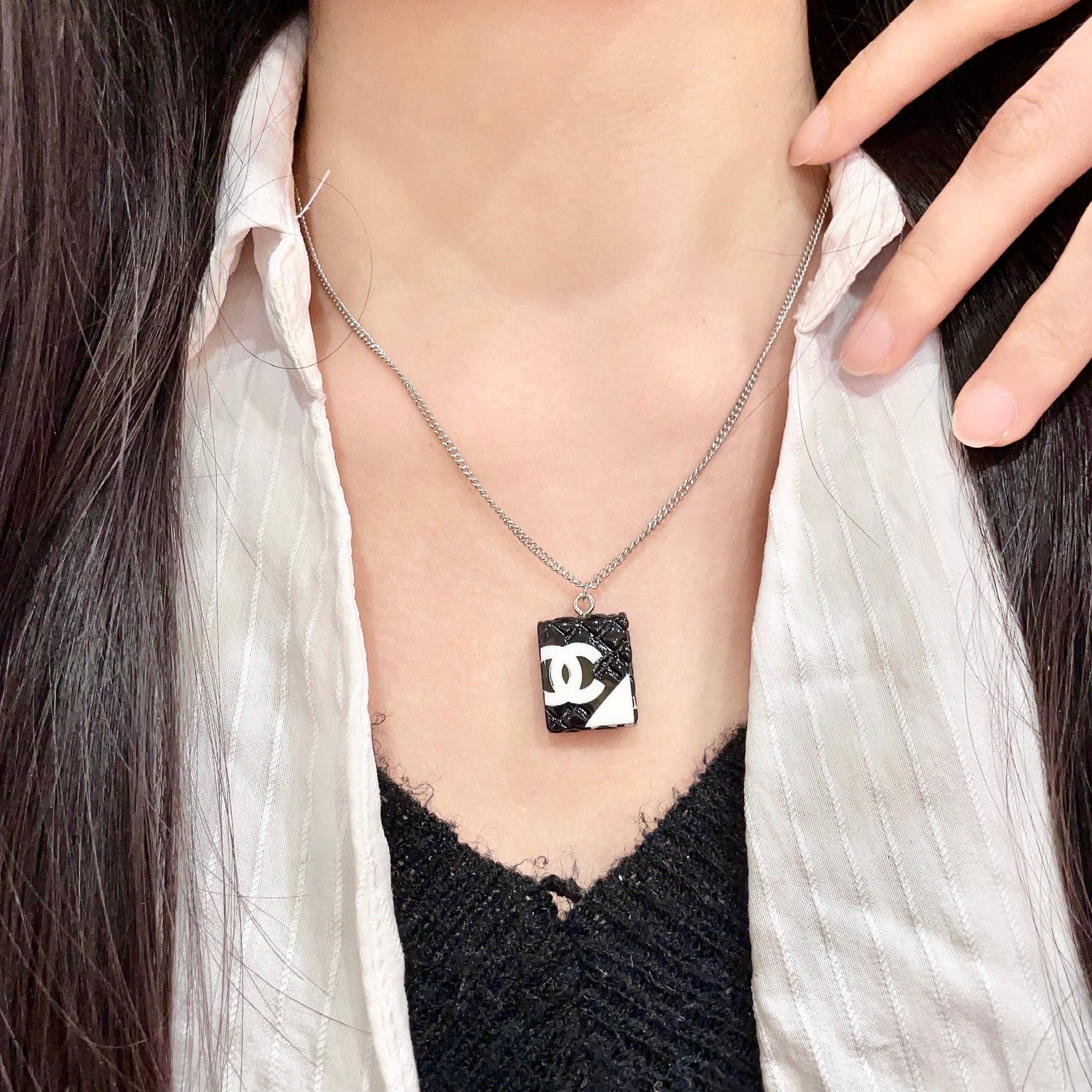 Chanel CC Logo Pendant Necklace