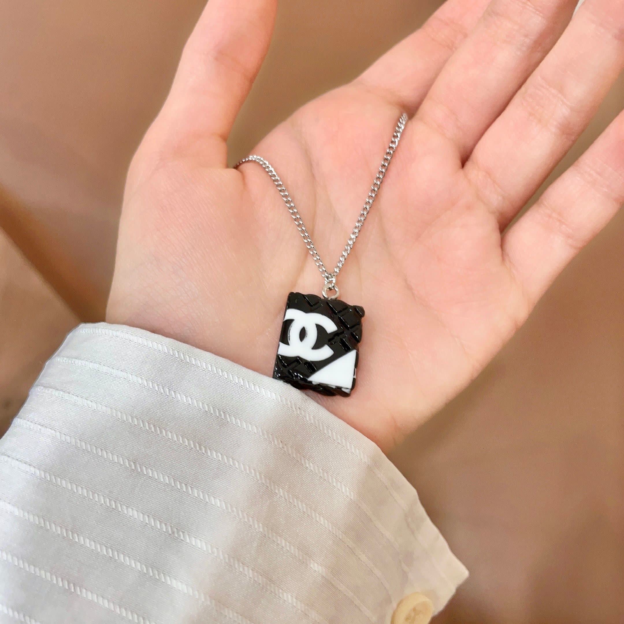 Chanel CC Logo Pendant Necklace