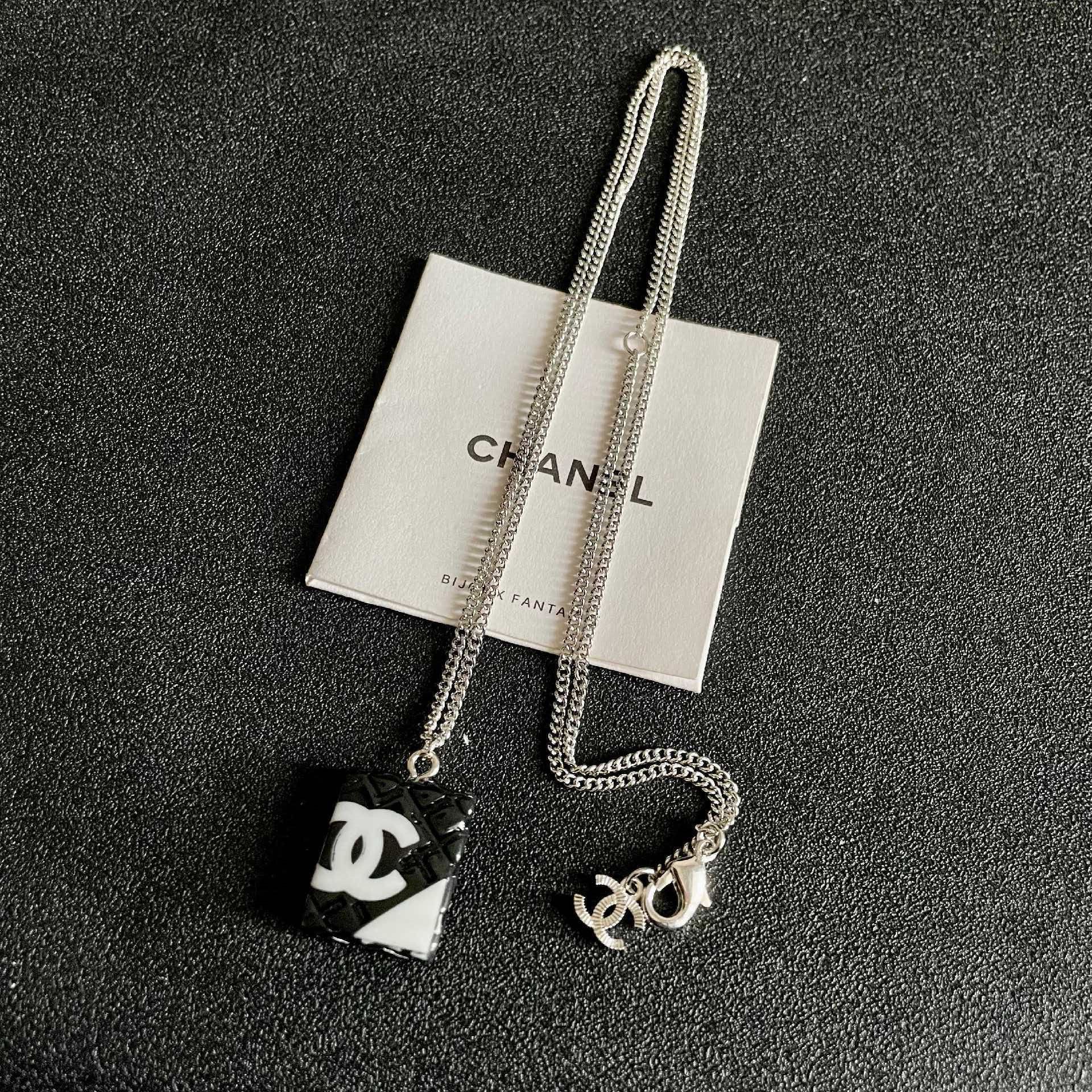 Chanel CC Logo Pendant Necklace