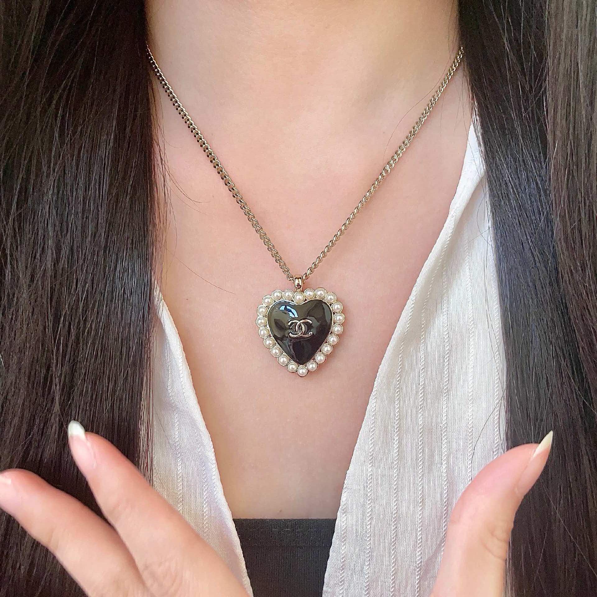 Chanel Heart-Shaped Pendant Necklace