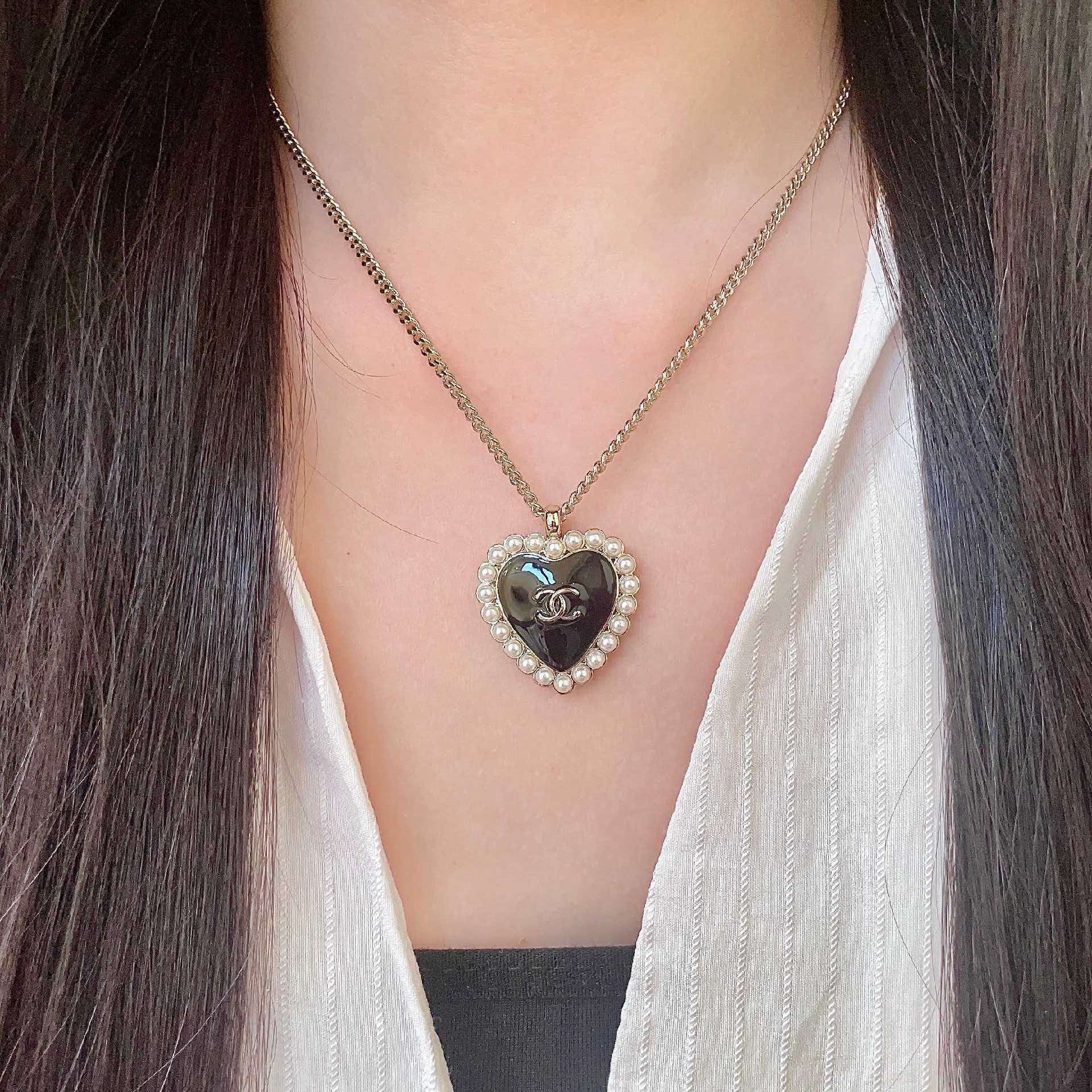 Chanel Heart-Shaped Pendant Necklace
