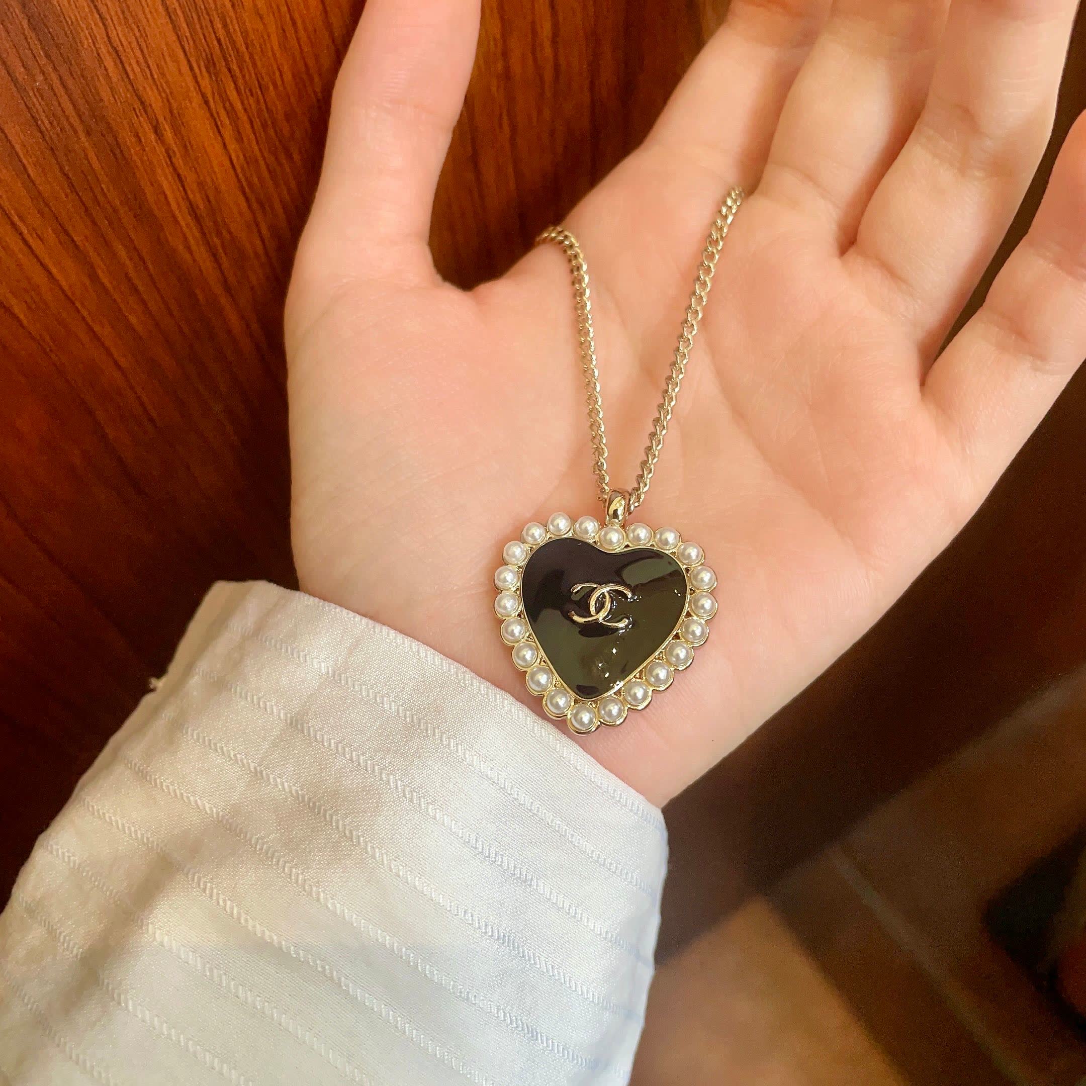 Chanel Heart-Shaped Pendant Necklace