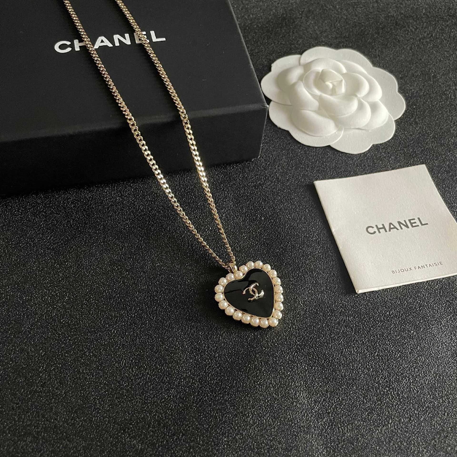 Chanel Heart-Shaped Pendant Necklace