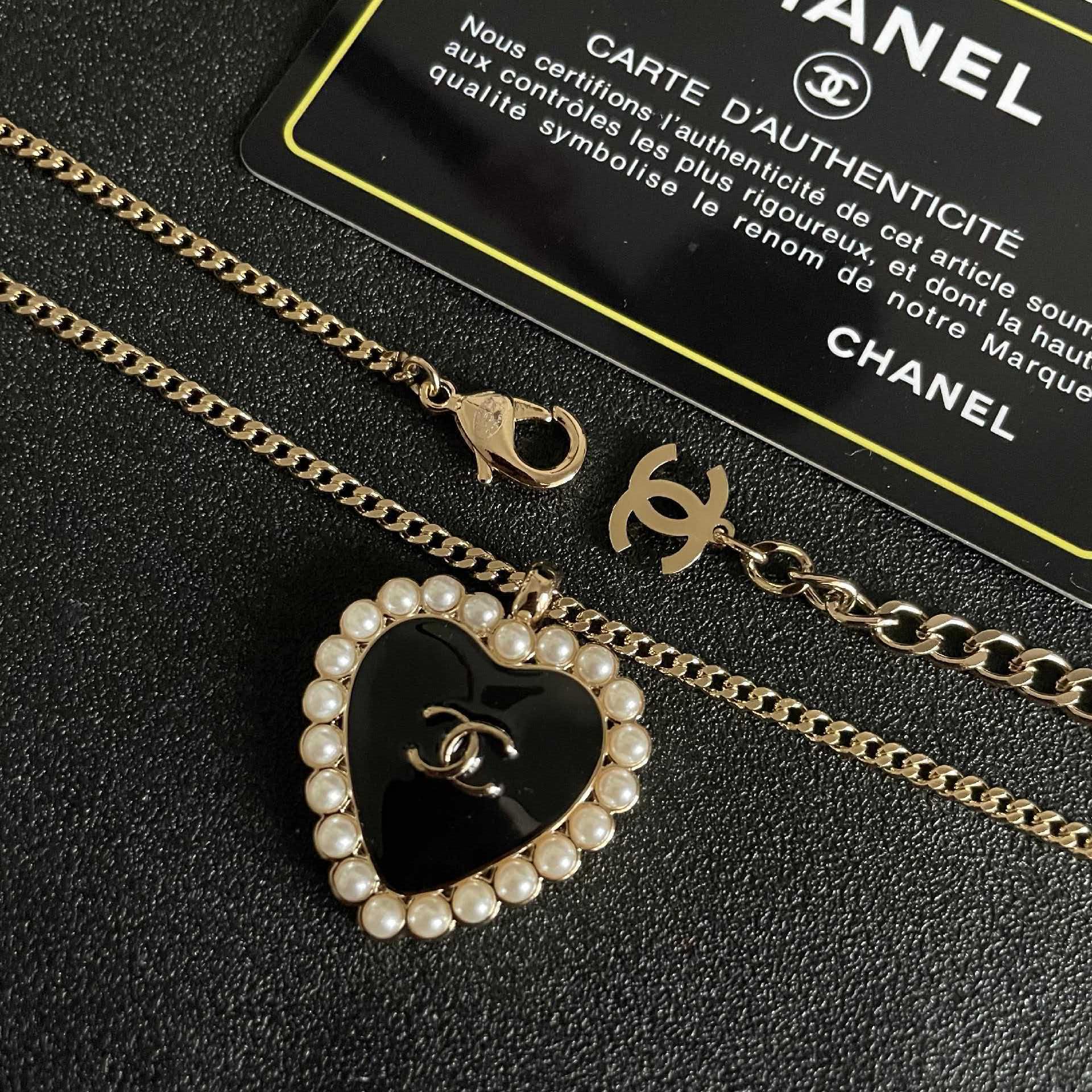 Chanel Heart-Shaped Pendant Necklace