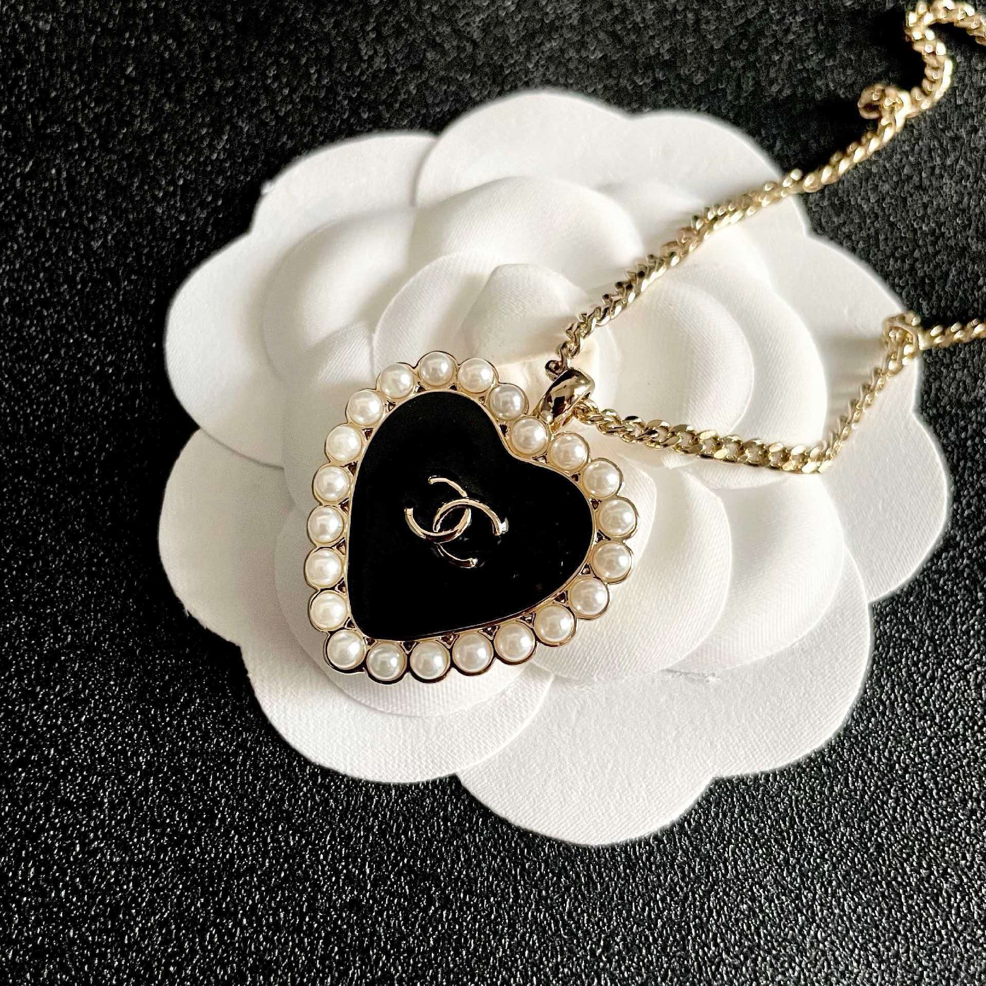 Chanel Heart-Shaped Pendant Necklace