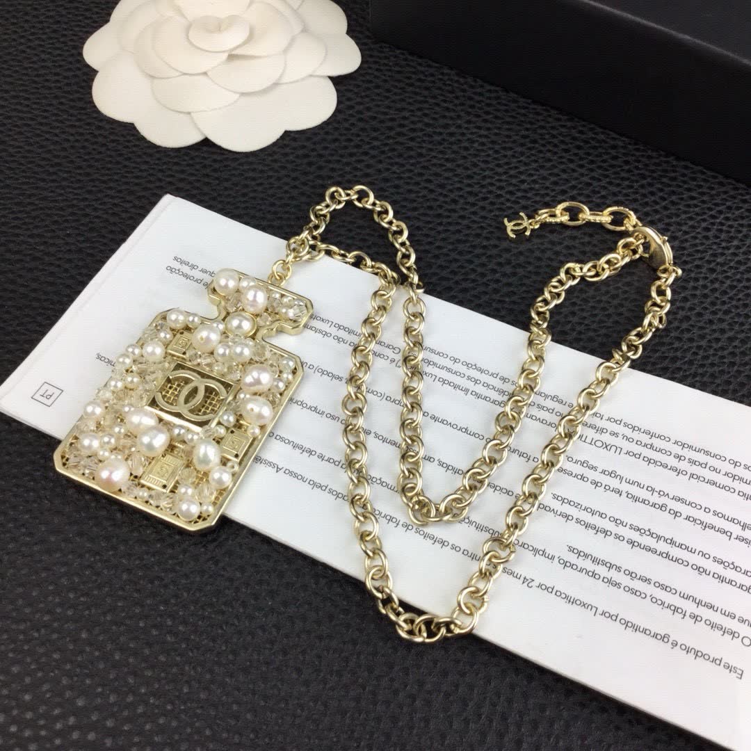Chanel Gold-tone Pearl-embellished Necklace