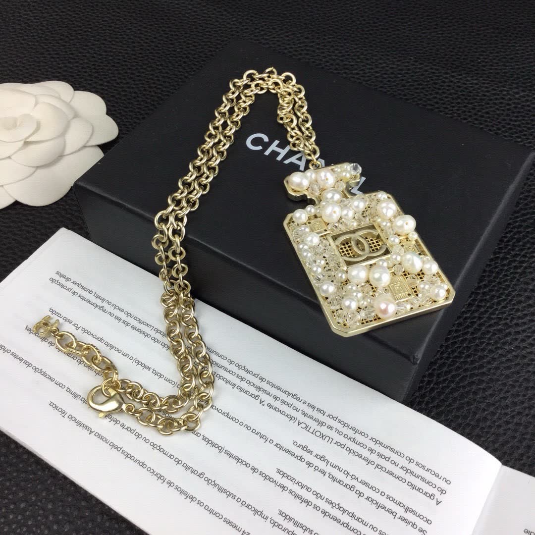 Chanel Gold-tone Pearl-embellished Necklace