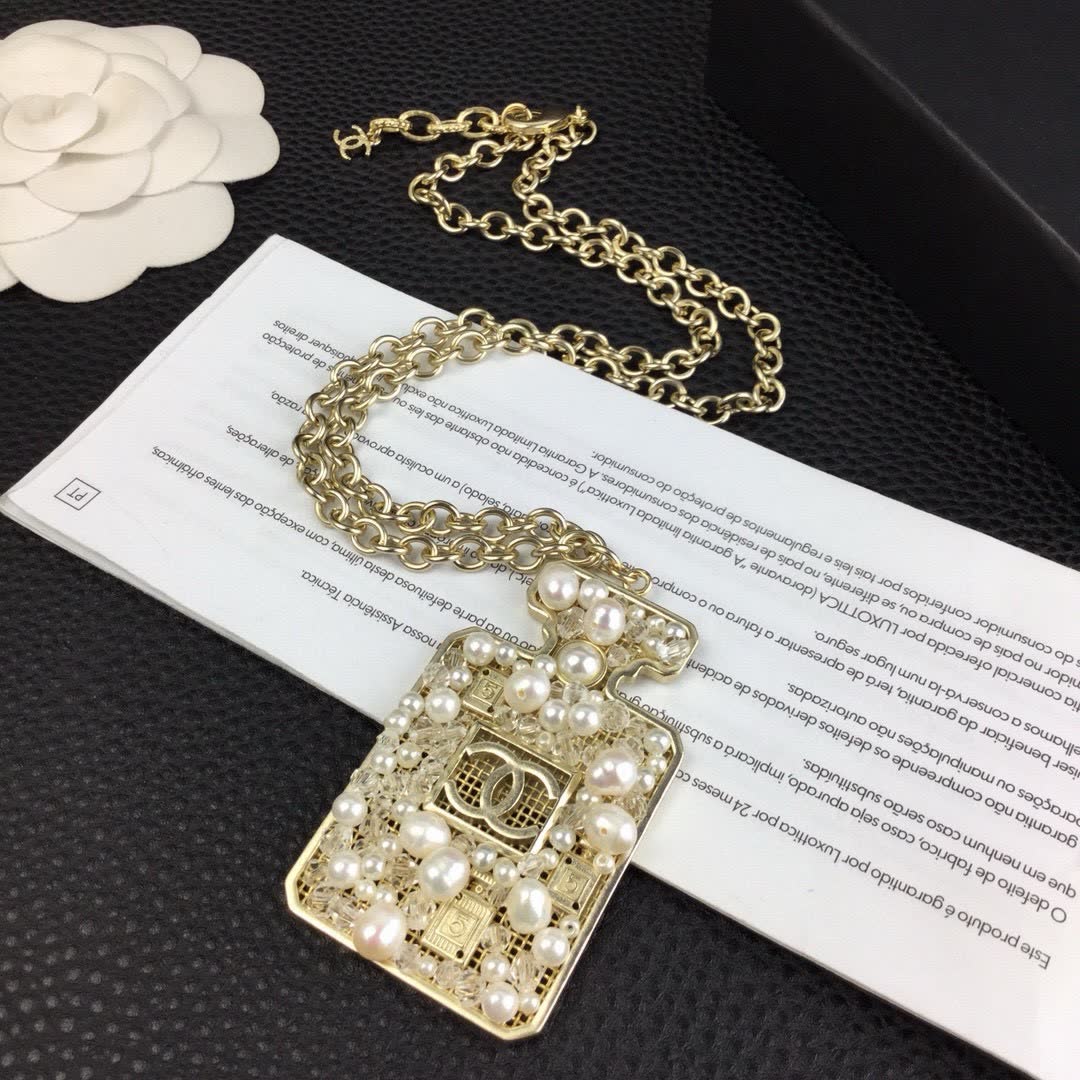 Chanel Gold-tone Pearl-embellished Necklace