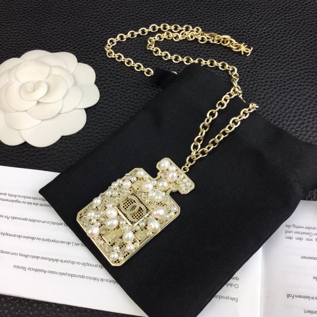 Chanel Gold-tone Pearl-embellished Necklace