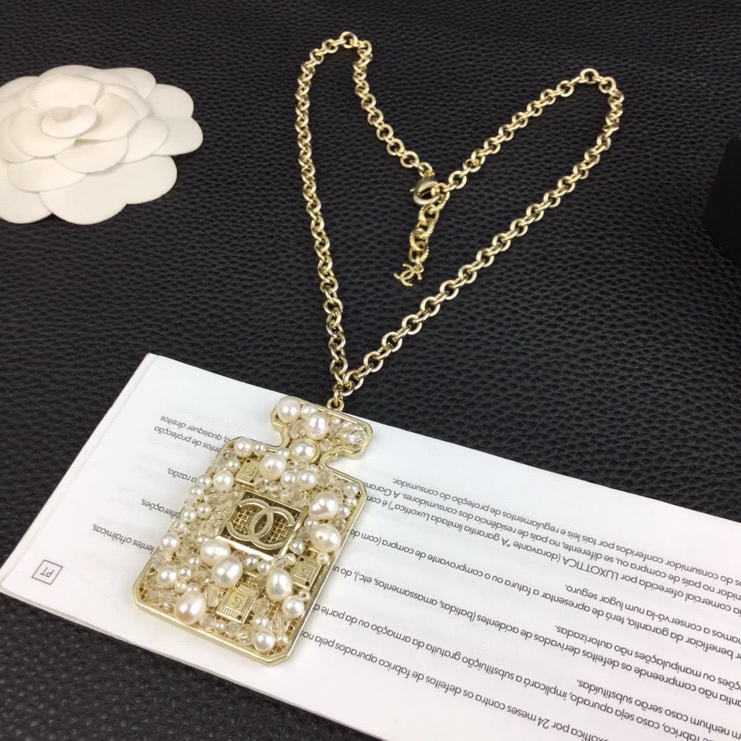 Chanel Gold-tone Pearl-embellished Necklace