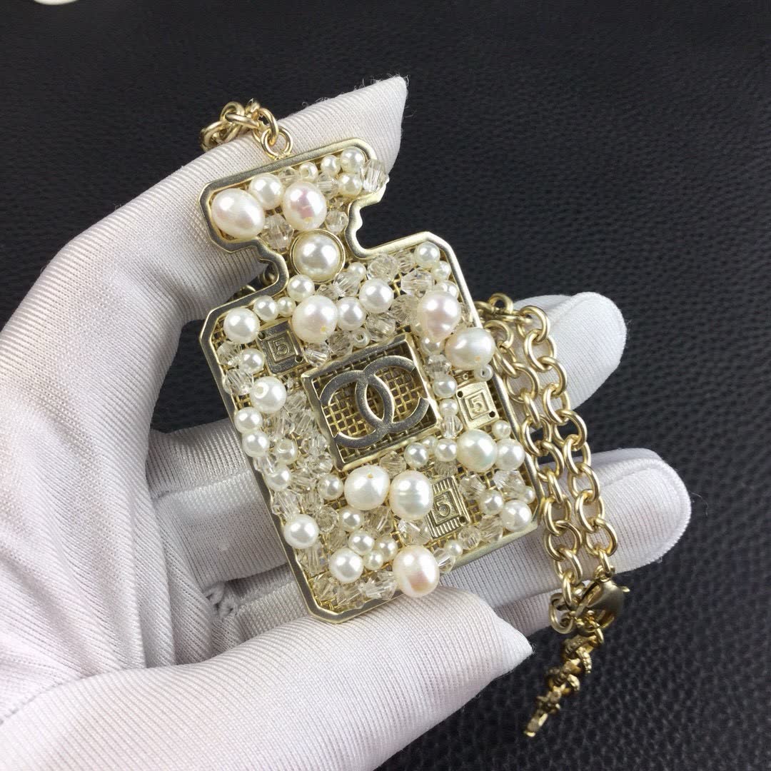 Chanel Gold-tone Pearl-embellished Necklace