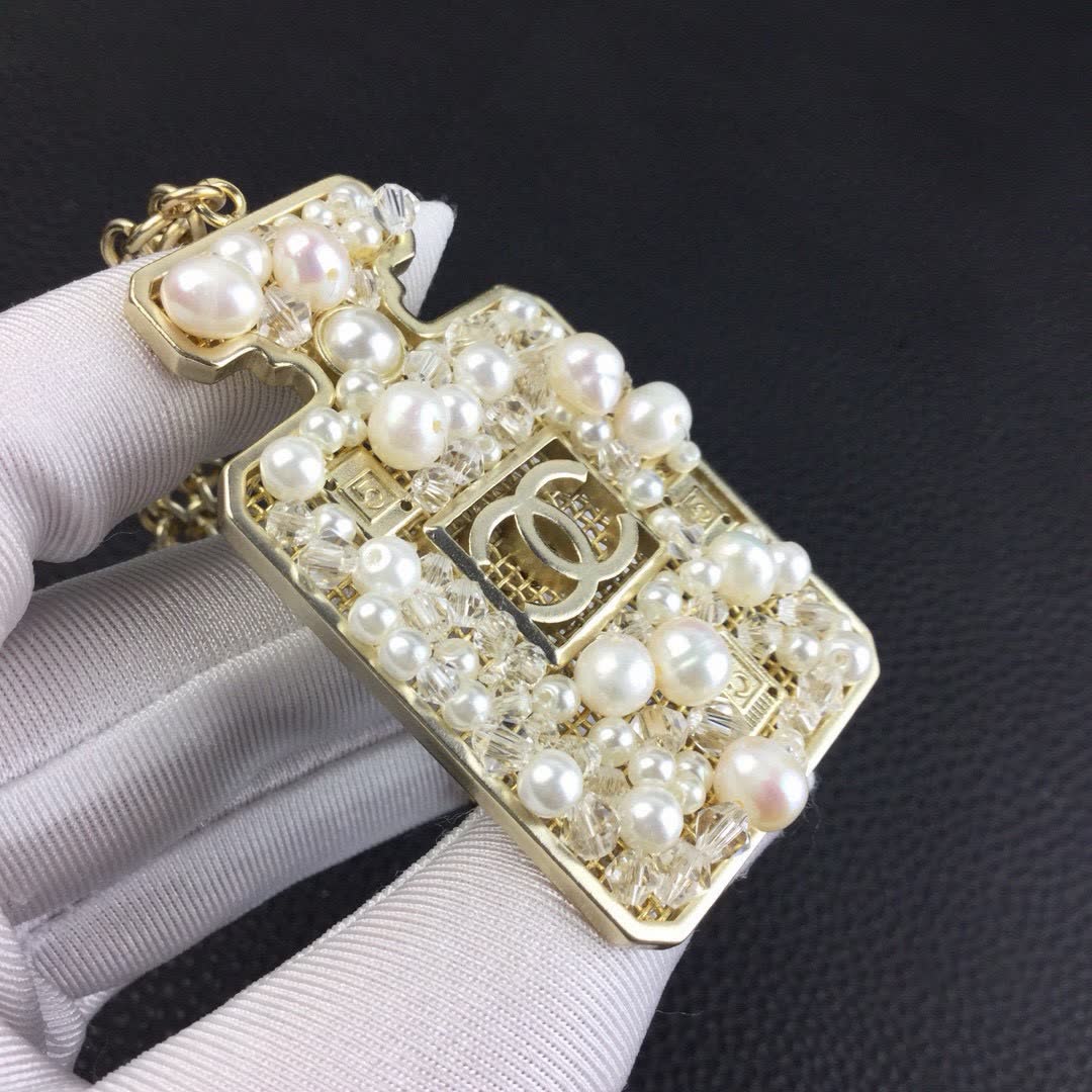 Chanel Gold-tone Pearl-embellished Necklace