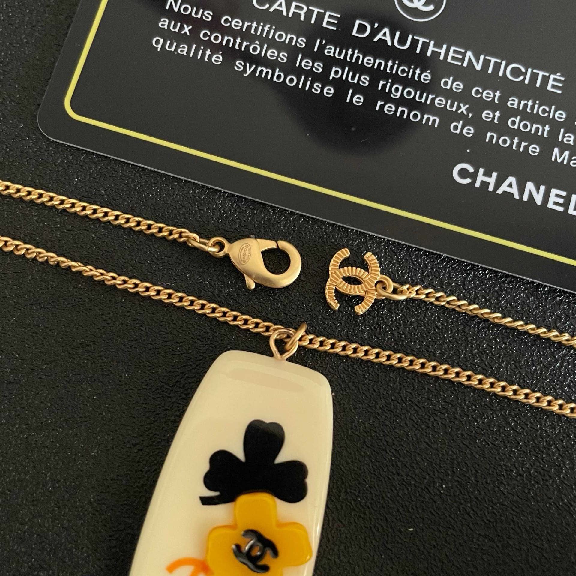 Chanel Yellow Flower Pendant Necklace