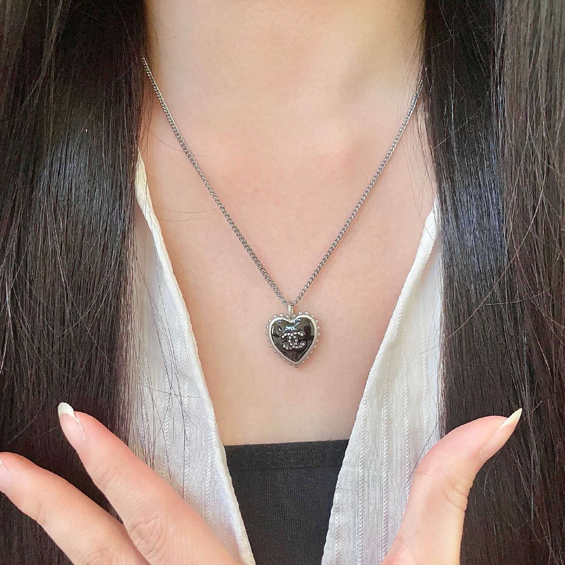 Chanel Heart Shaped Pendant Necklace