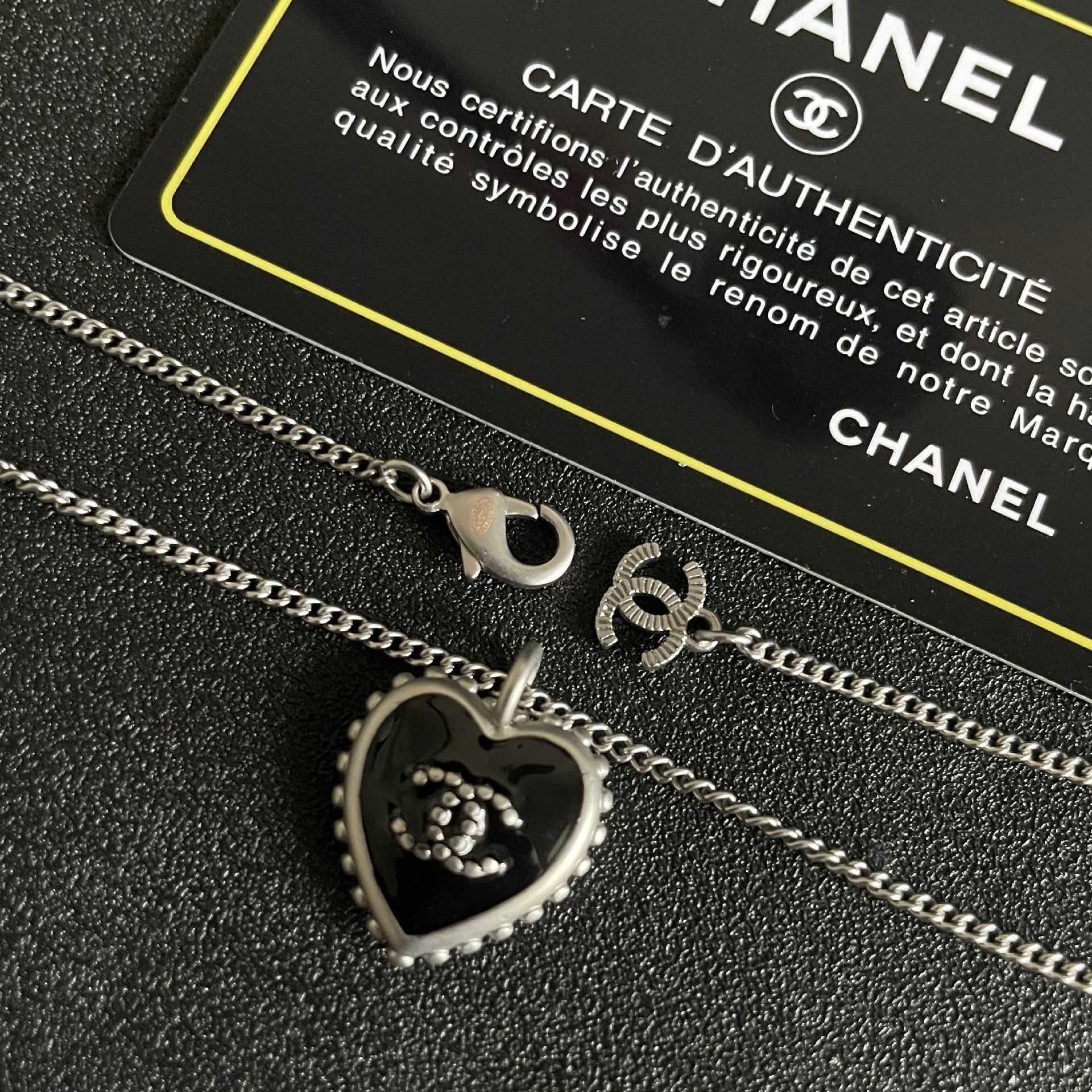 Chanel Heart Shaped Pendant Necklace