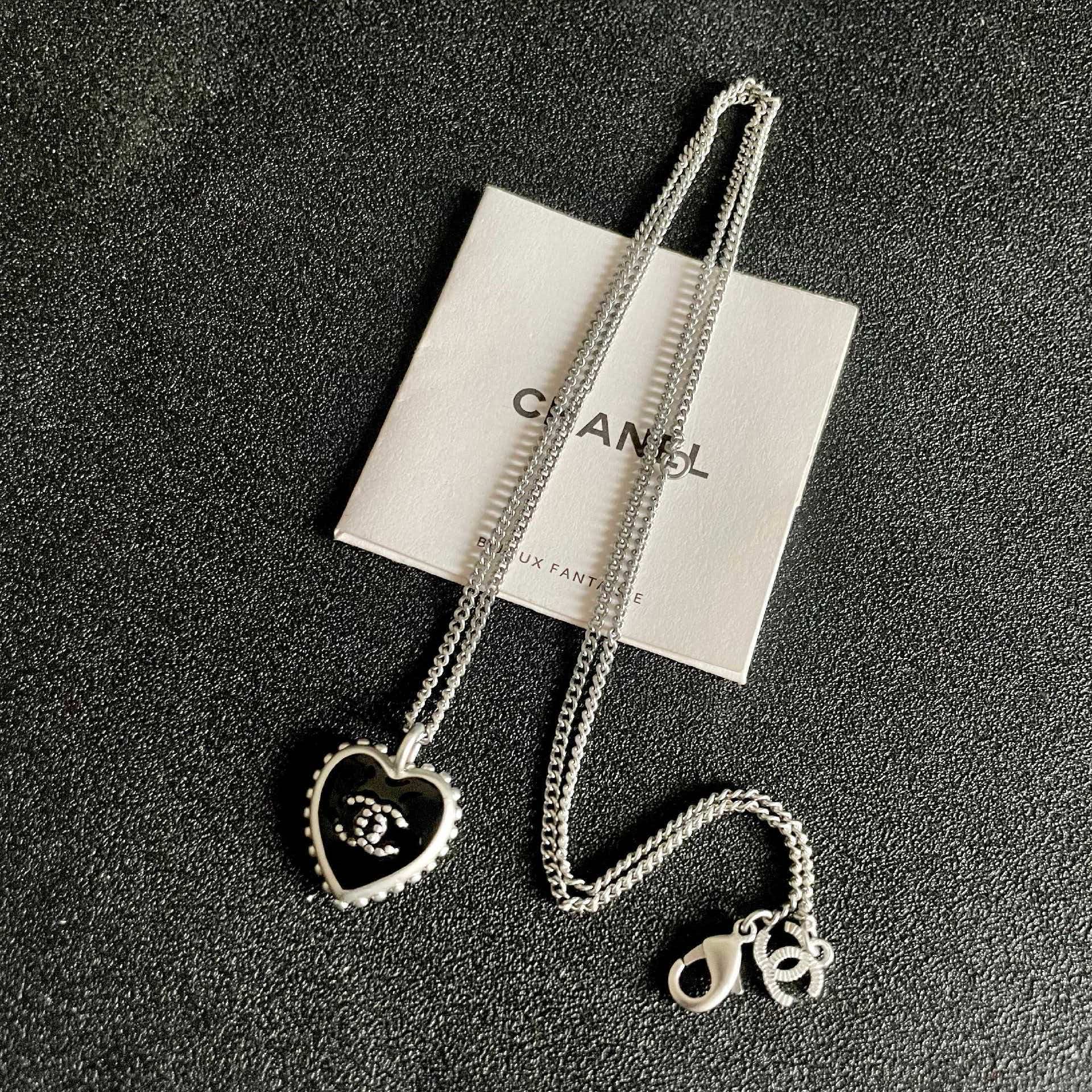 Chanel Heart Shaped Pendant Necklace